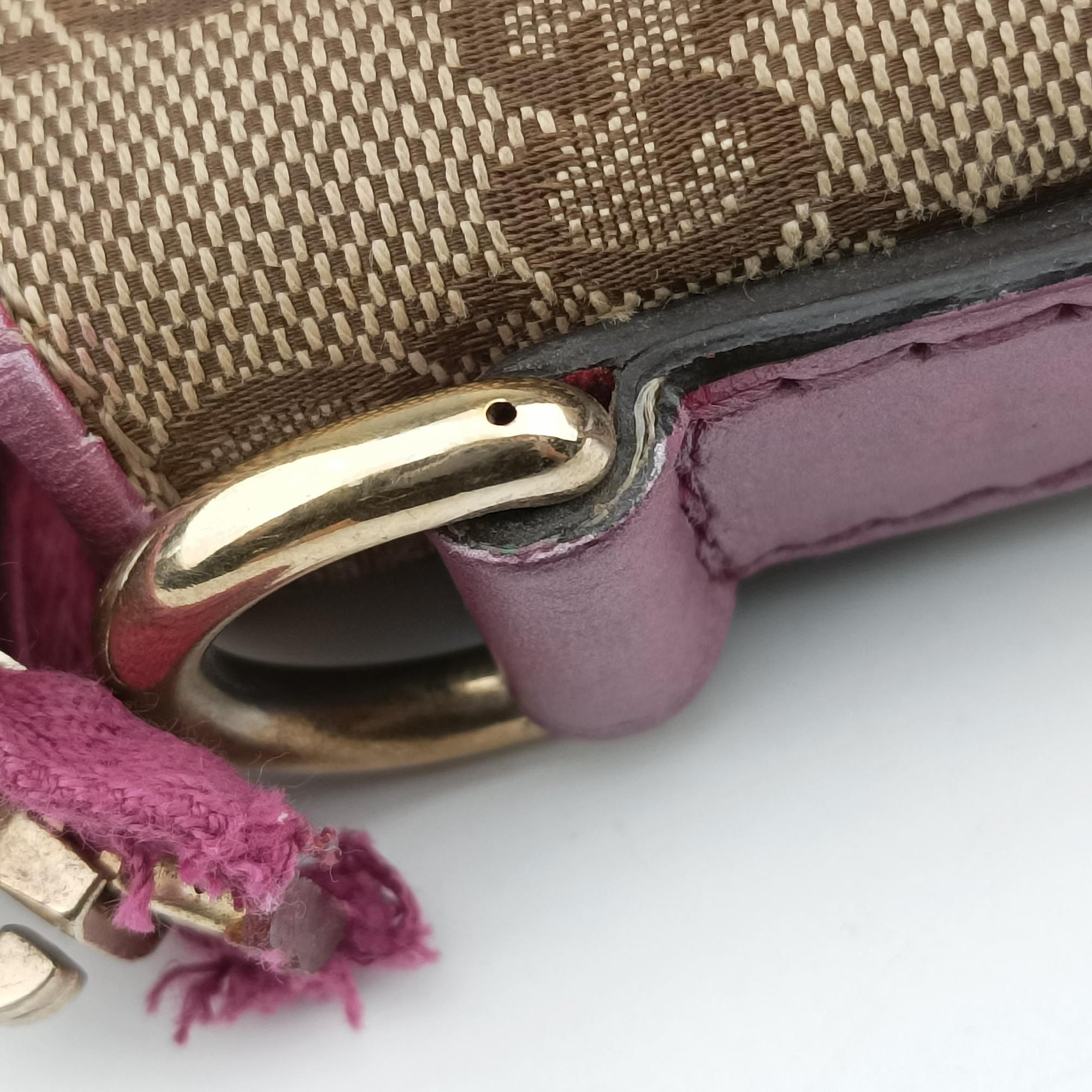 Pre-owned Gucci Guccissima Heart Bit Brown × Purple canvas×leather 269957 handbag | stylenewstar