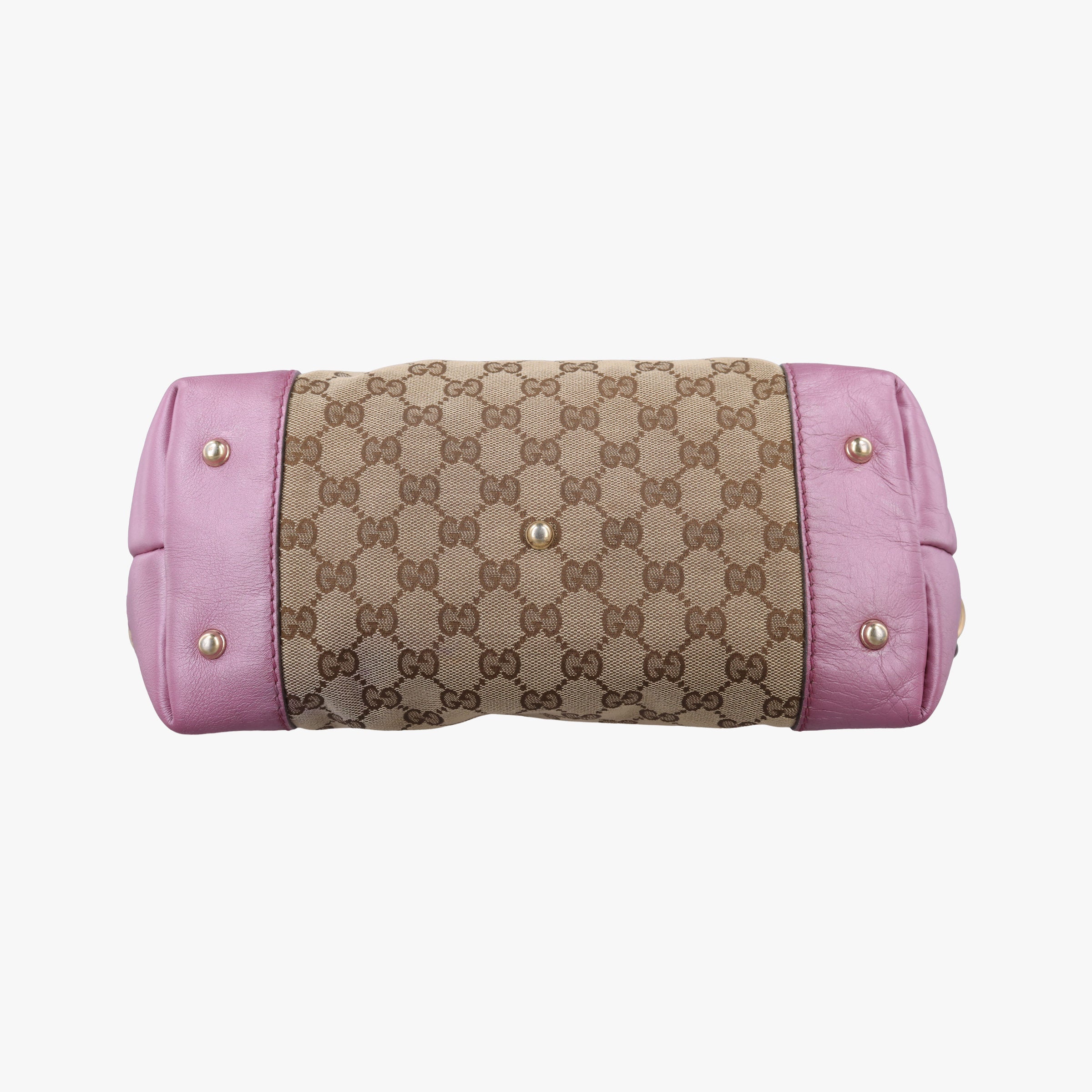Pre-owned Gucci Guccissima Heart Bit Brown × Purple canvas×leather 269957 handbag | stylenewstar