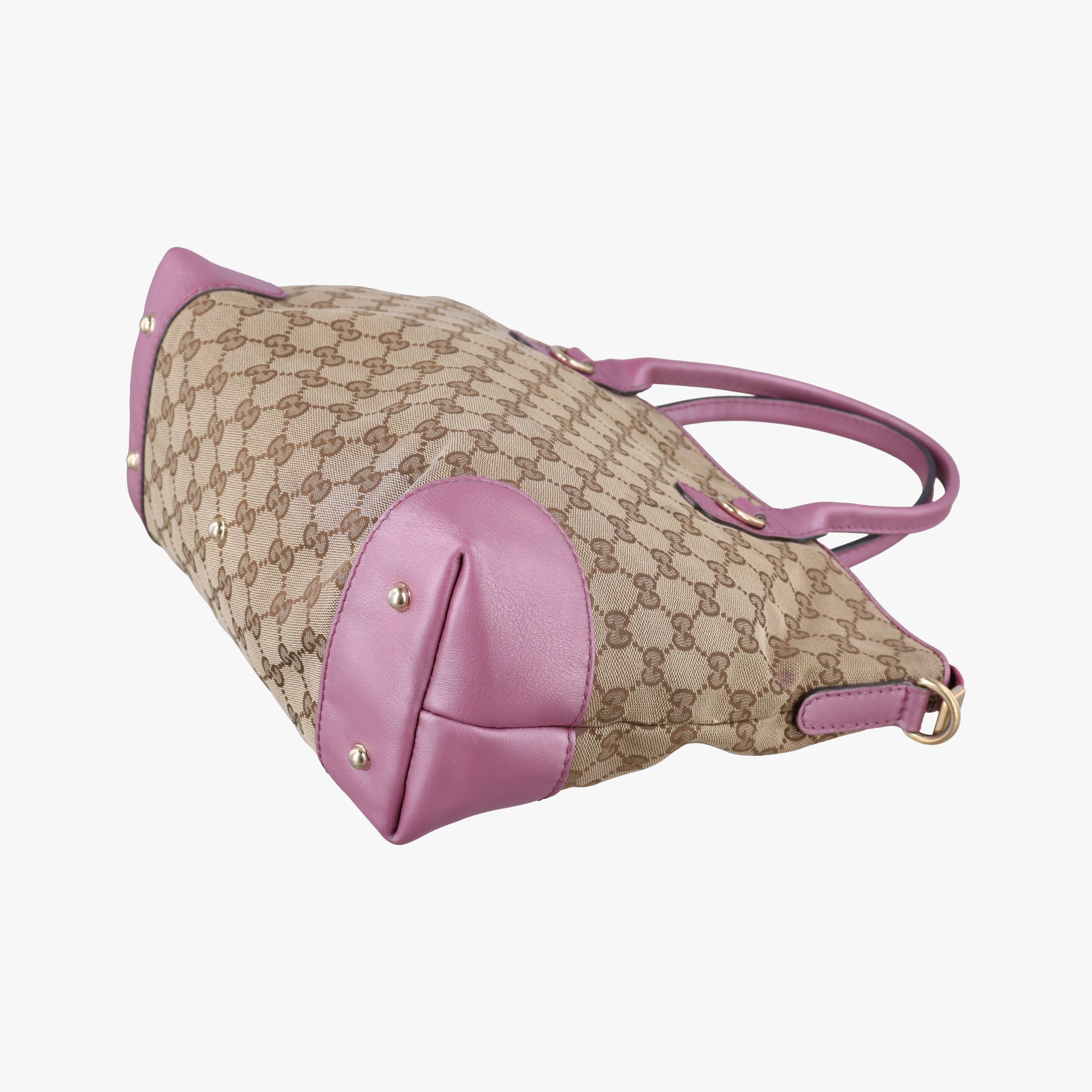 Pre-owned Gucci Guccissima Heart Bit Brown × Purple canvas×leather 269957 handbag | stylenewstar