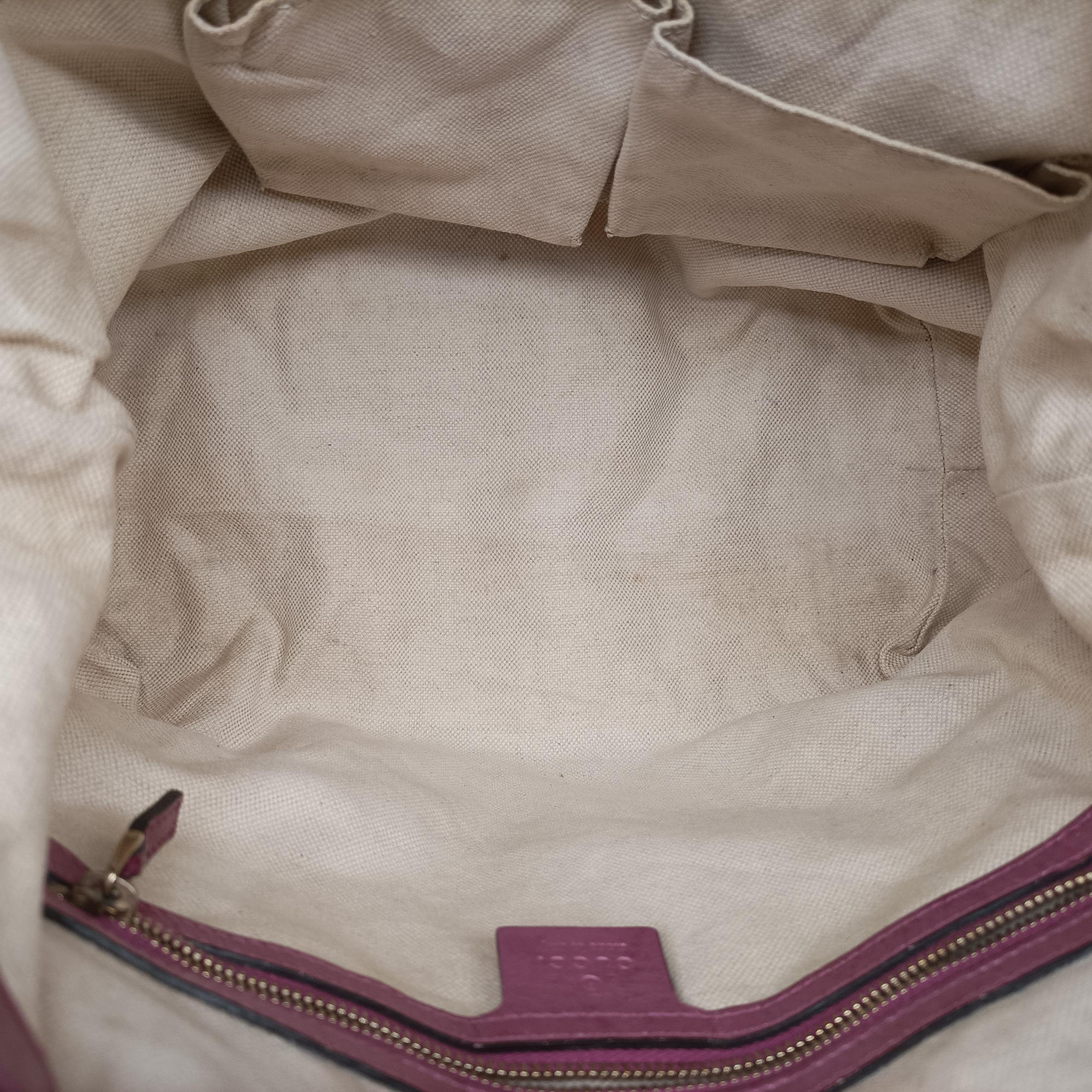 Pre-owned Gucci Guccissima Heart Bit Brown × Purple canvas×leather 269957 handbag | stylenewstar