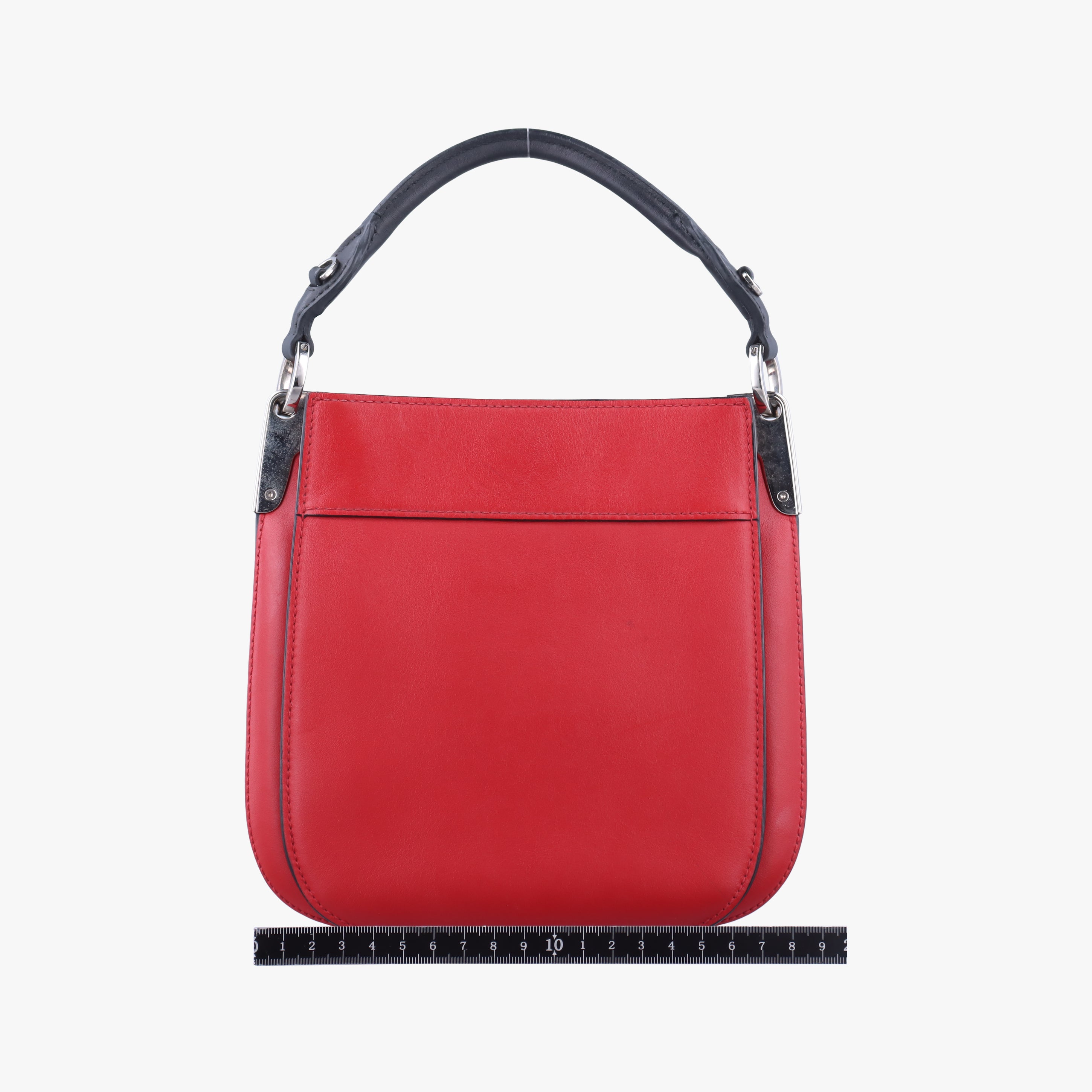 Vintage Prada Maggit Red × Black leather 1BC082 shoulderbag | stylenewstar