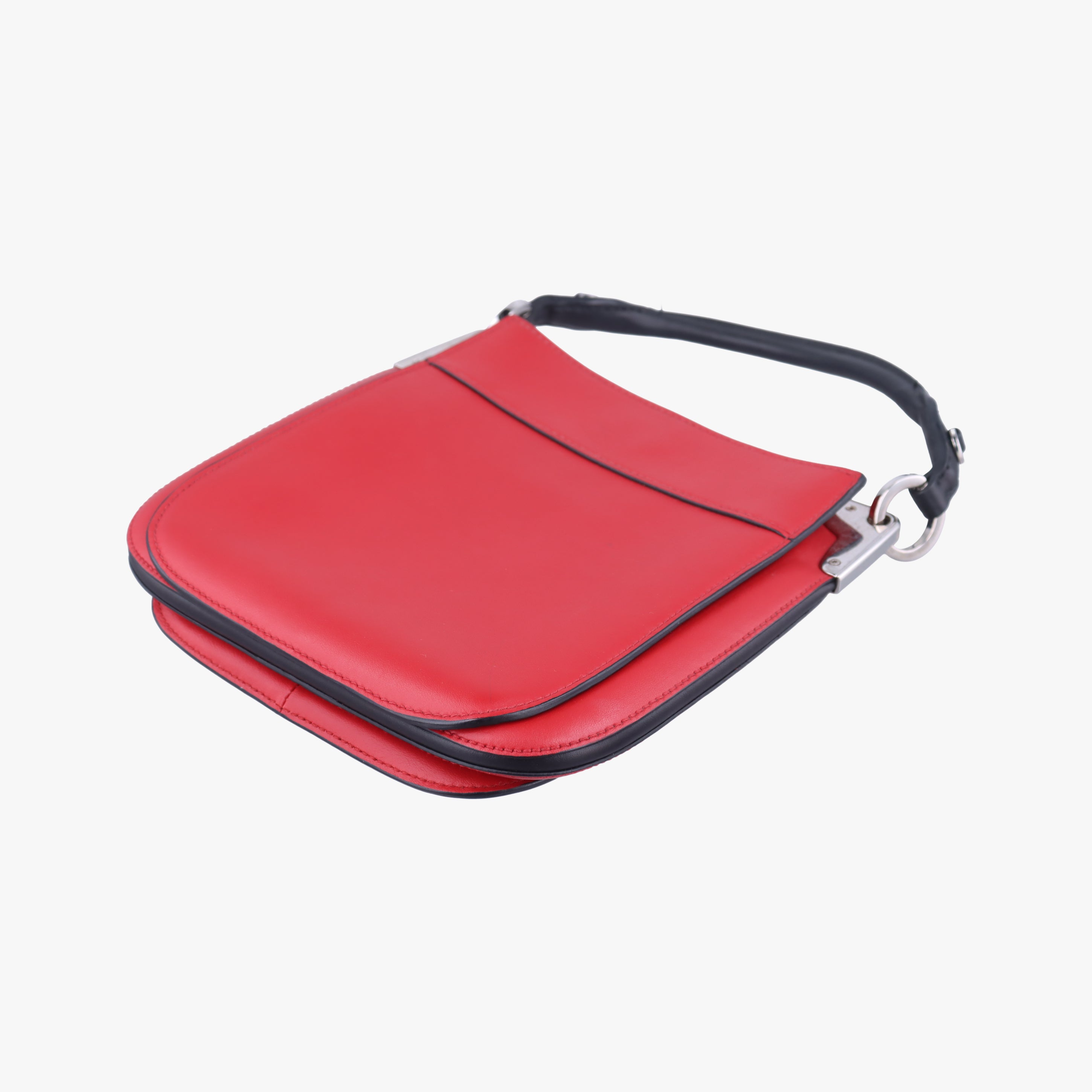 Vintage Prada Maggit Red × Black leather 1BC082 shoulderbag | stylenewstar