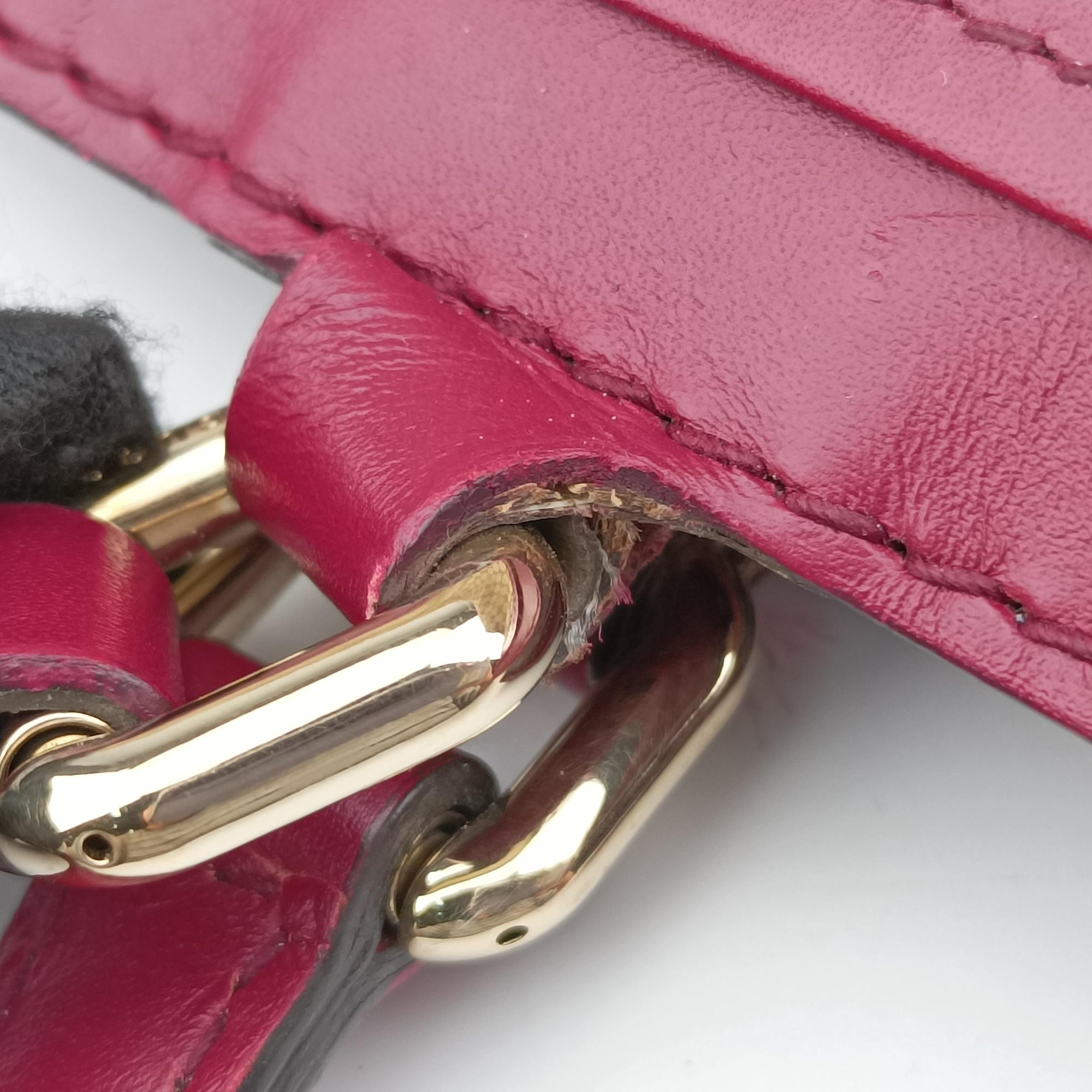 Vintage Gucci Guccissima Mayfair beige×rose red canvas×leather 257063 handbag | stylenewstar