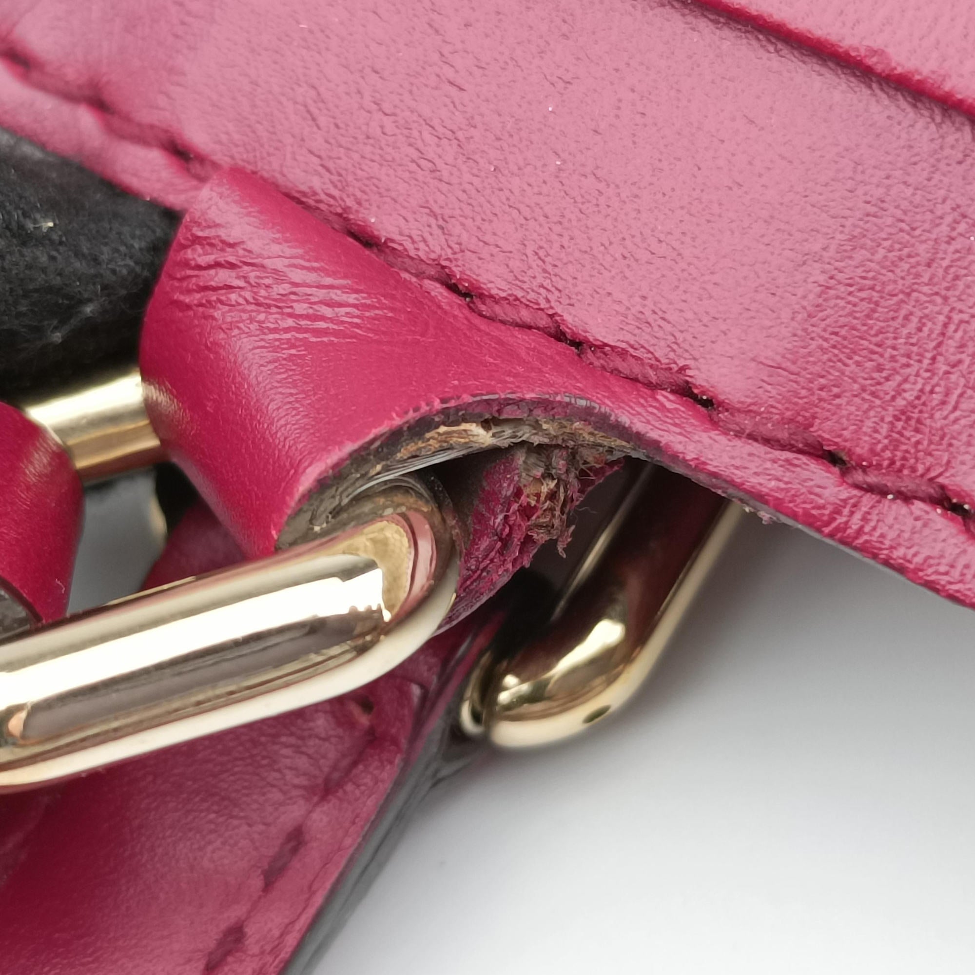 Vintage Gucci Guccissima Mayfair beige×rose red canvas×leather 257063 handbag | stylenewstar