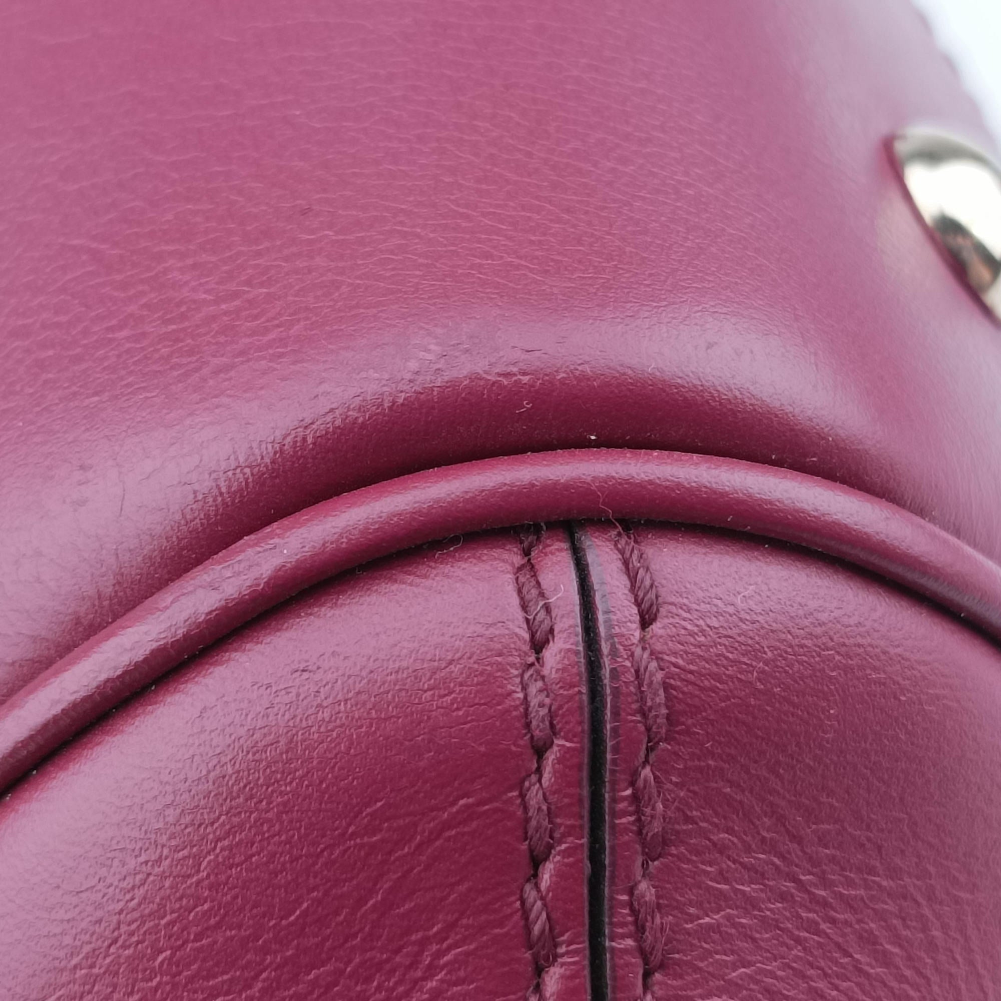 Vintage Gucci Guccissima Mayfair beige×rose red canvas×leather 257063 handbag | stylenewstar