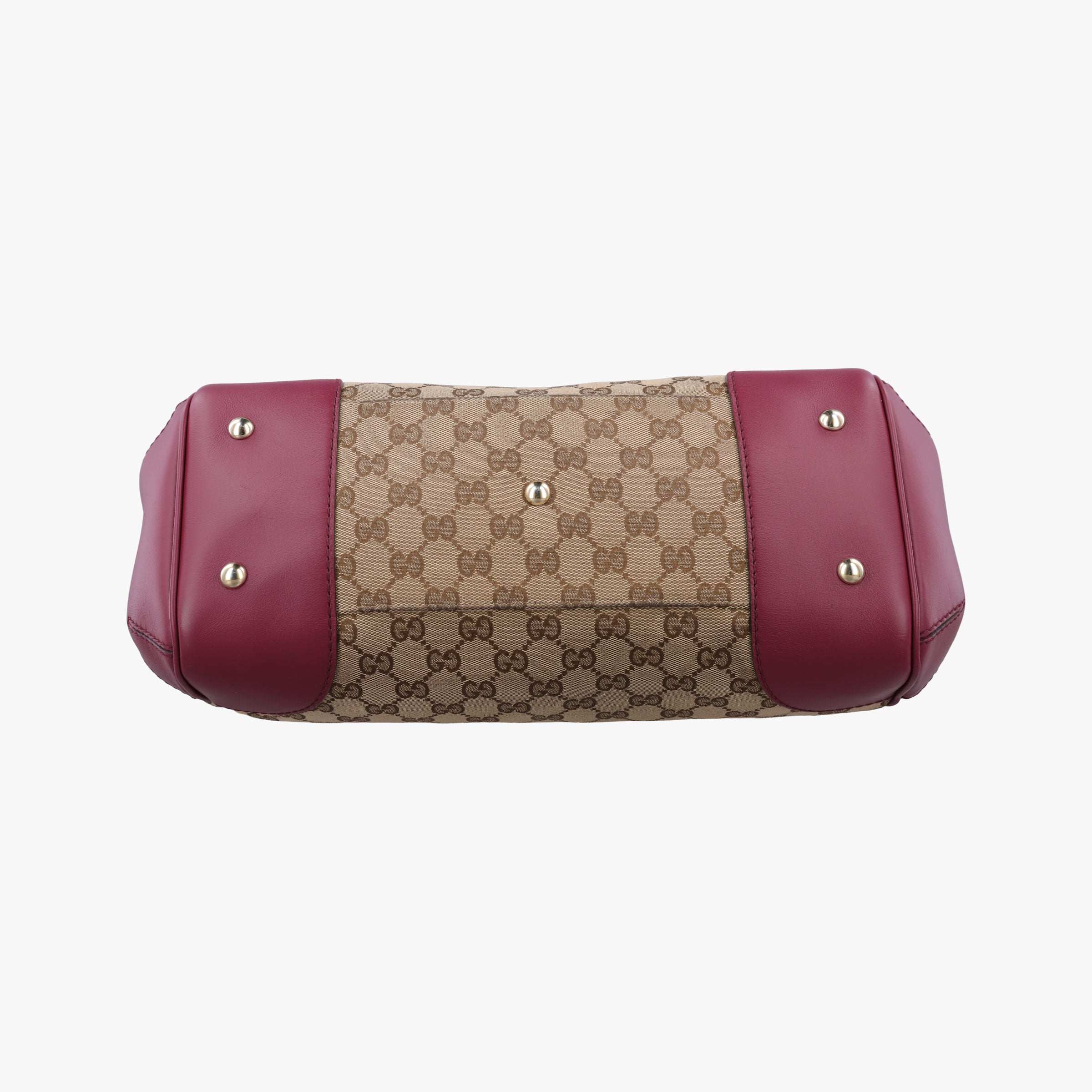 Vintage Gucci Guccissima Mayfair beige×rose red canvas×leather 257063 handbag | stylenewstar