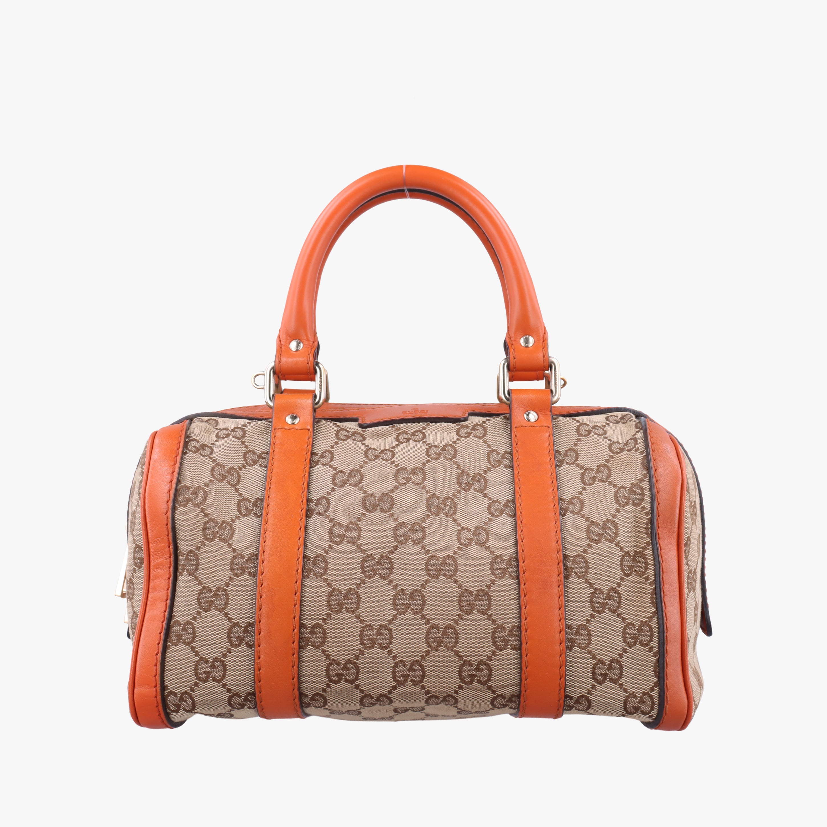 Vintage Gucci Sherry Line Beige×orange canvas×leather 269876 handbag | stylenewstar