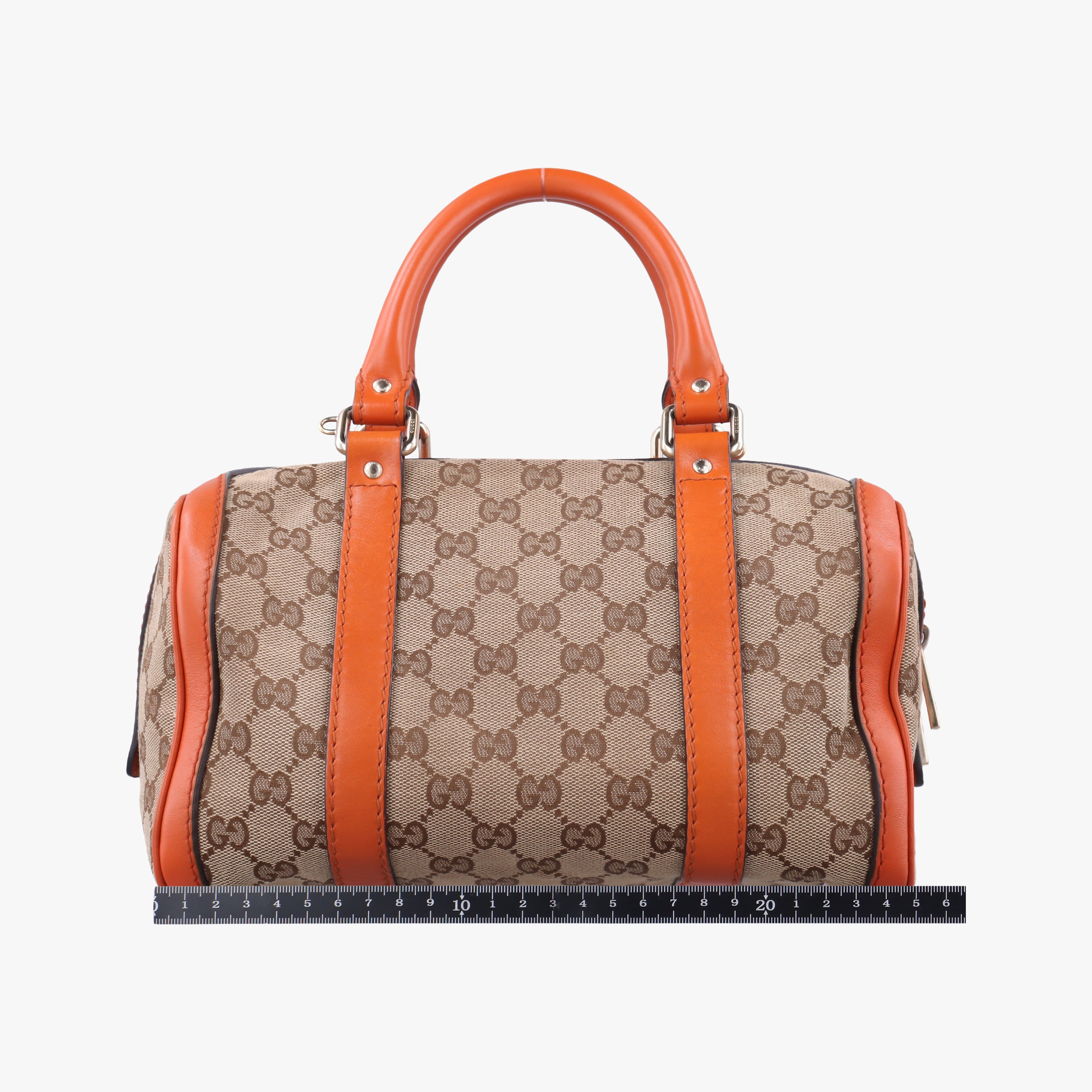 Vintage Gucci Sherry Line Beige×orange canvas×leather 269876 handbag | stylenewstar