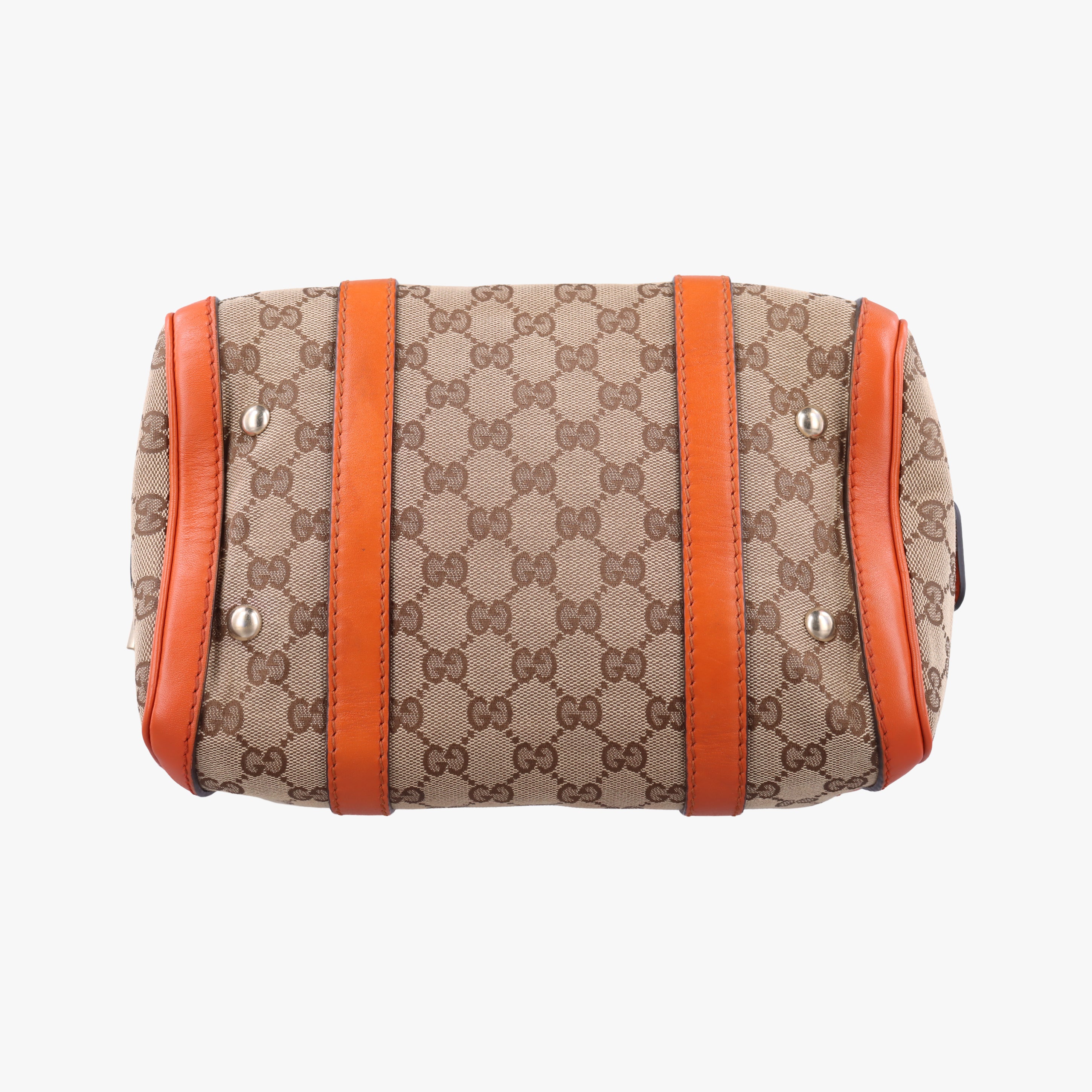 Vintage Gucci Sherry Line Beige×orange canvas×leather 269876 handbag | stylenewstar