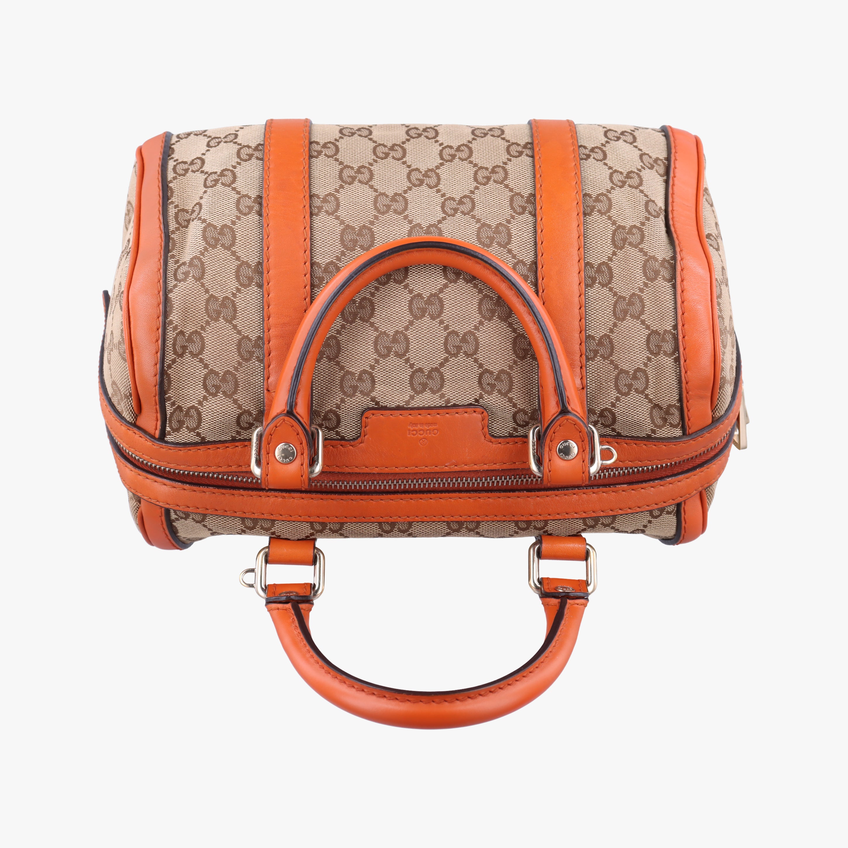Vintage Gucci Sherry Line Beige×orange canvas×leather 269876 handbag | stylenewstar