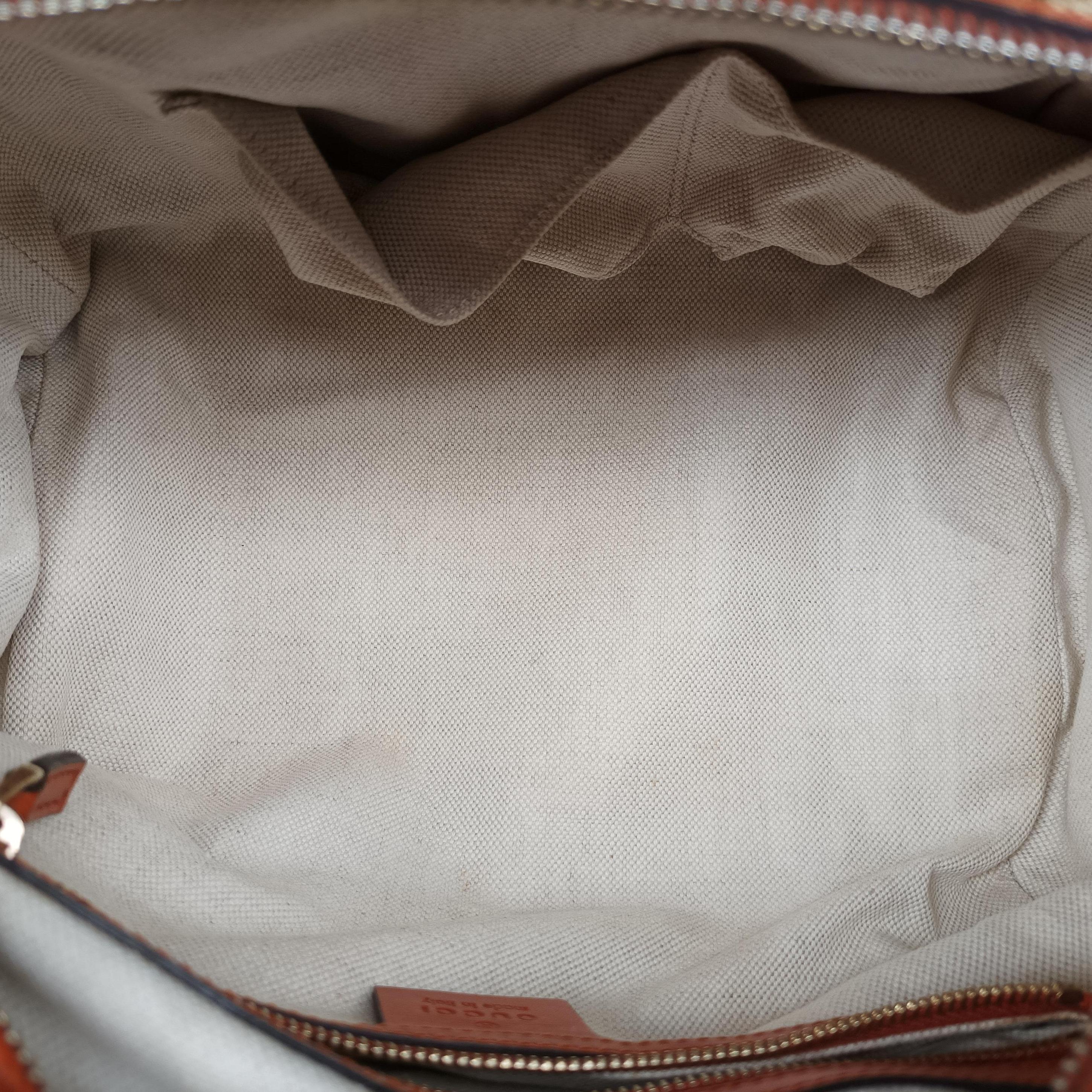 Vintage Gucci Sherry Line Beige×orange canvas×leather 269876 handbag | stylenewstar