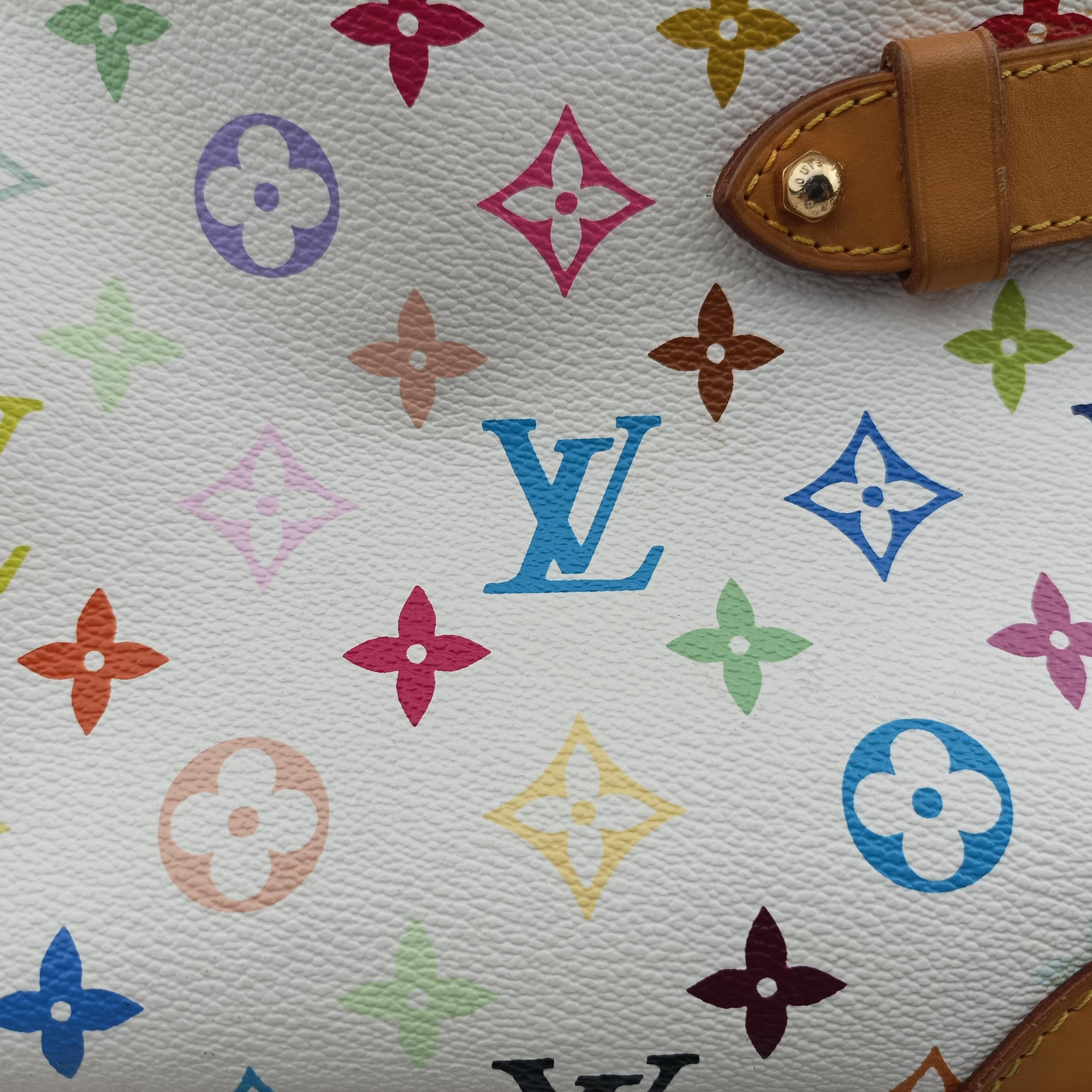 Vintage Louis Vuitton CLAUDIA white Monogram Multicolor M40193 handbag | stylenewstar