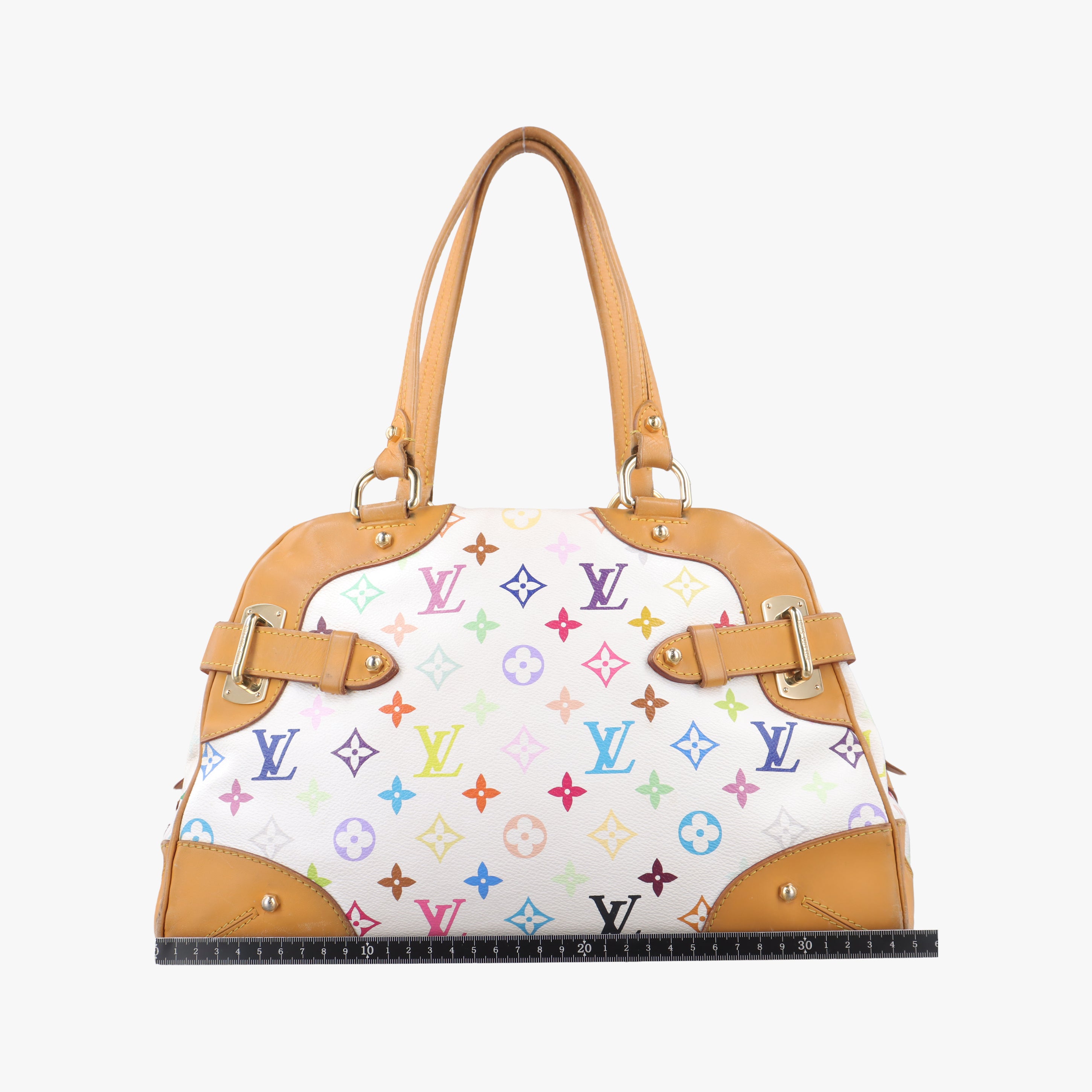 Vintage Louis Vuitton CLAUDIA white Monogram Multicolor M40193 handbag | stylenewstar