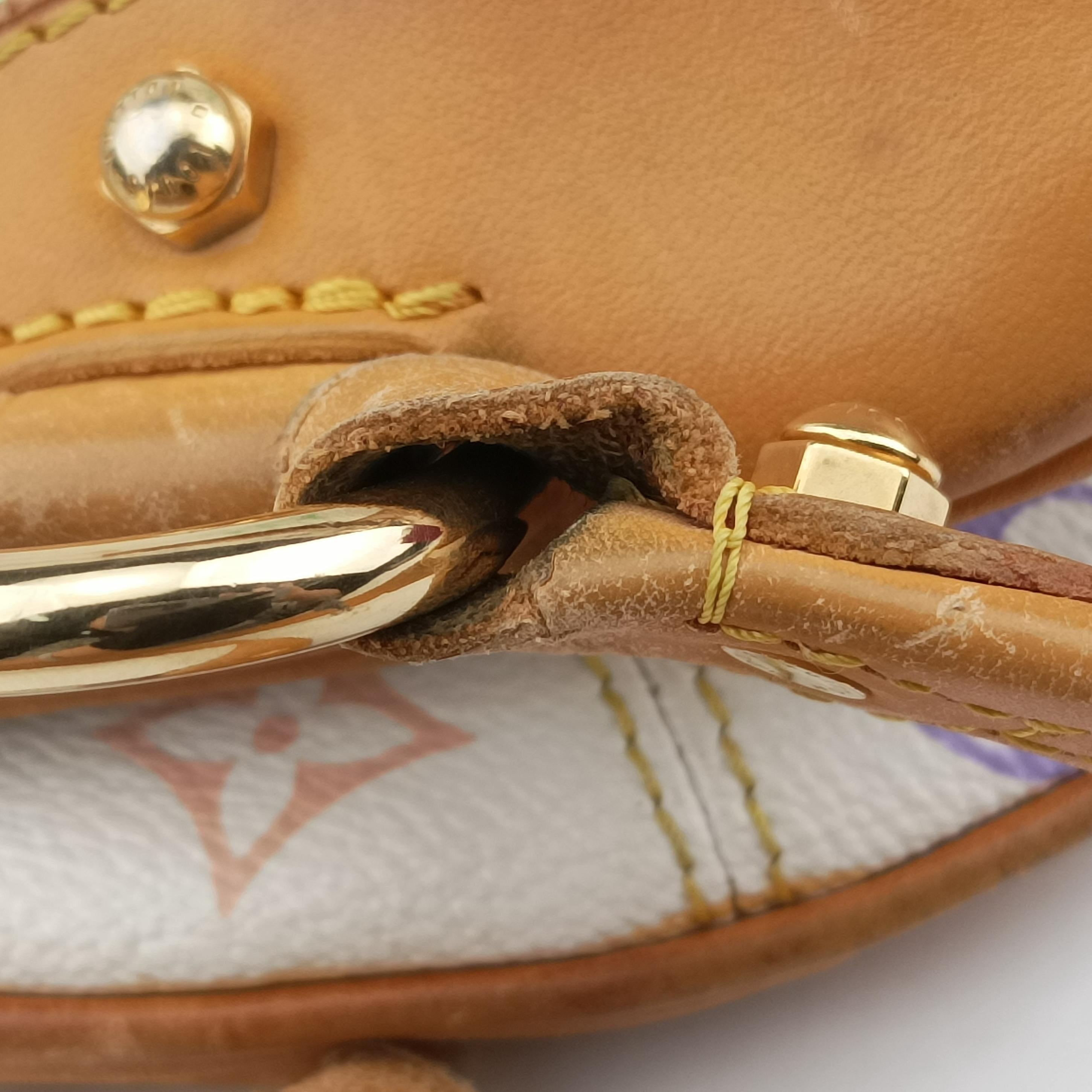 Vintage Louis Vuitton CLAUDIA white Monogram Multicolor M40193 handbag | stylenewstar