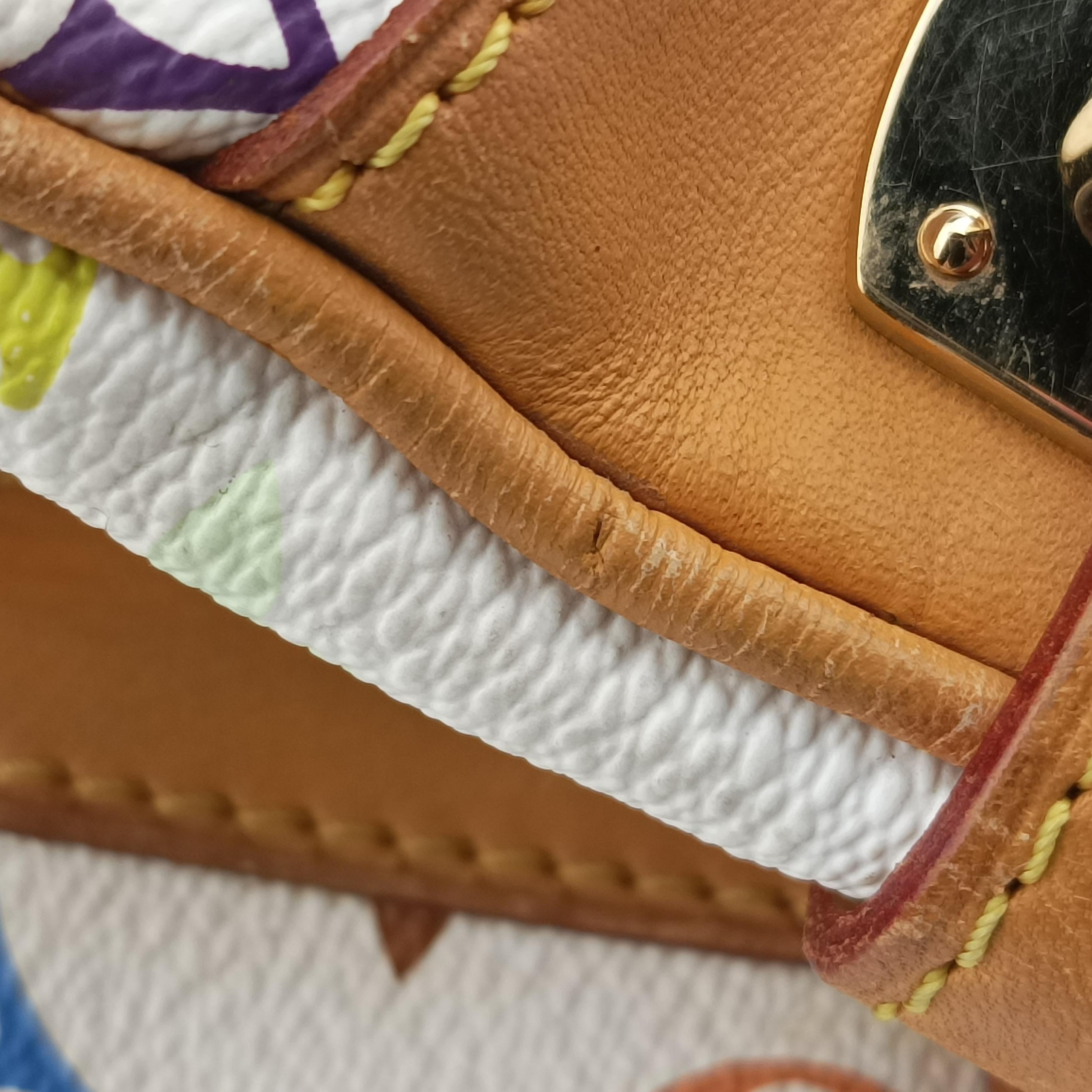 Vintage Louis Vuitton CLAUDIA white Monogram Multicolor M40193 handbag | stylenewstar