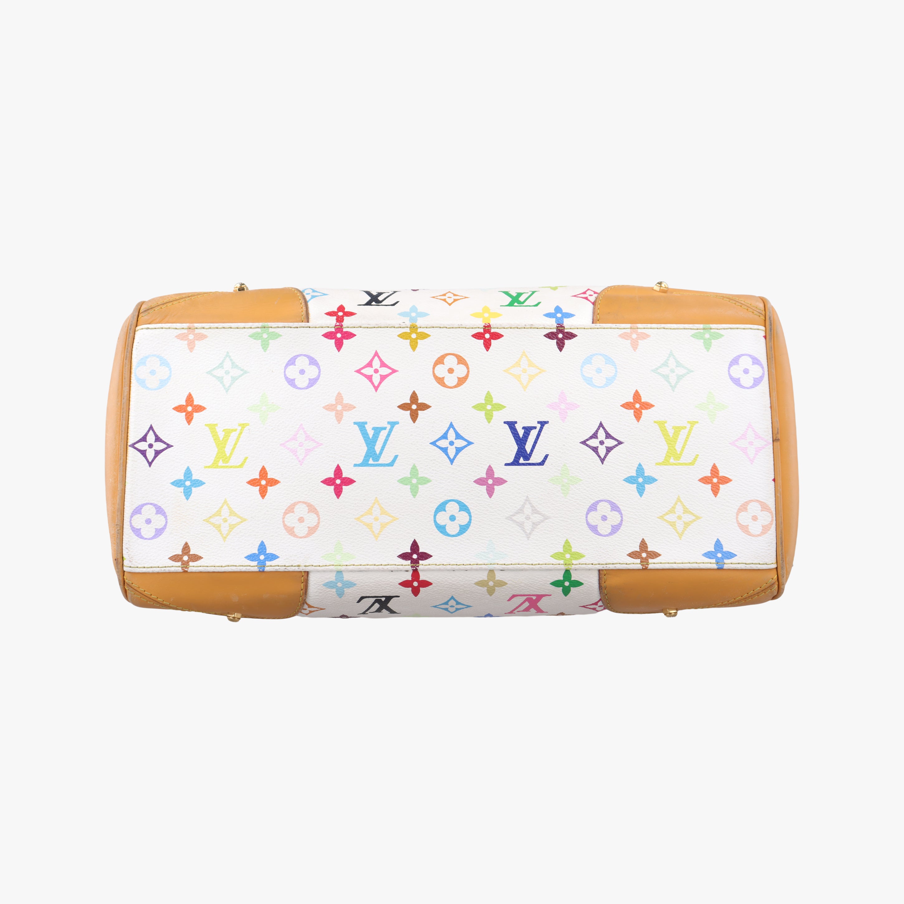 Vintage Louis Vuitton CLAUDIA white Monogram Multicolor M40193 handbag | stylenewstar