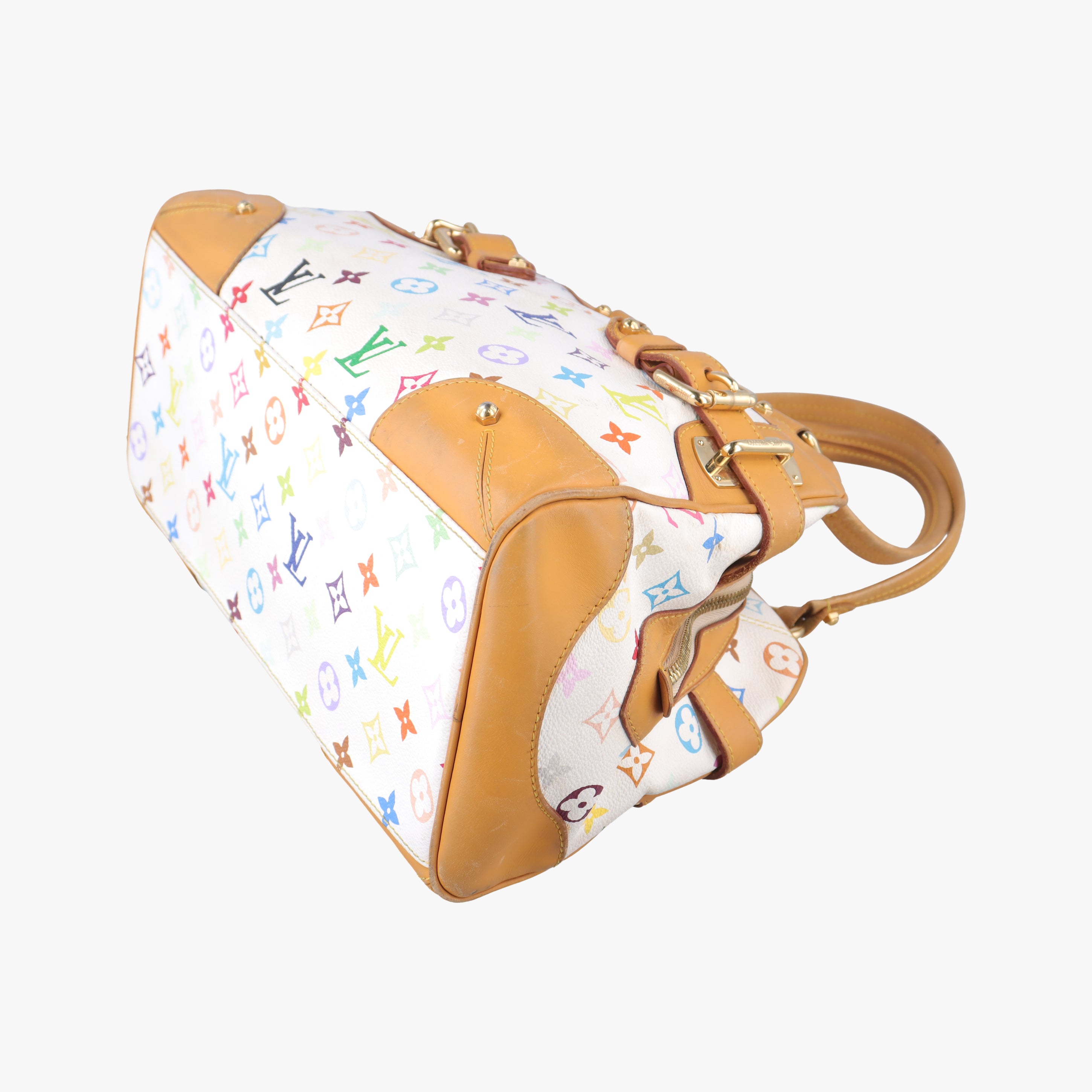 Vintage Louis Vuitton CLAUDIA white Monogram Multicolor M40193 handbag | stylenewstar