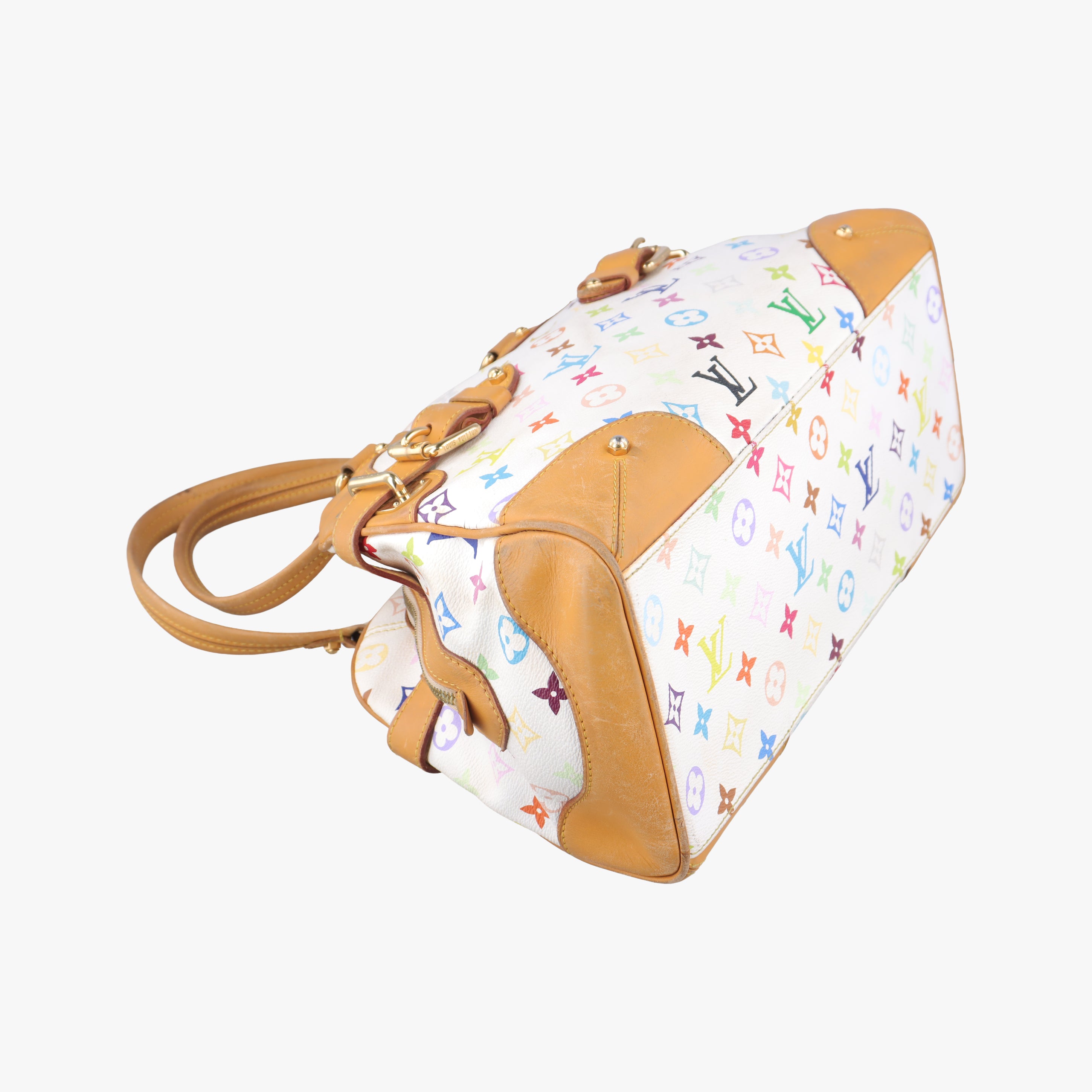 Vintage Louis Vuitton CLAUDIA white Monogram Multicolor M40193 handbag | stylenewstar