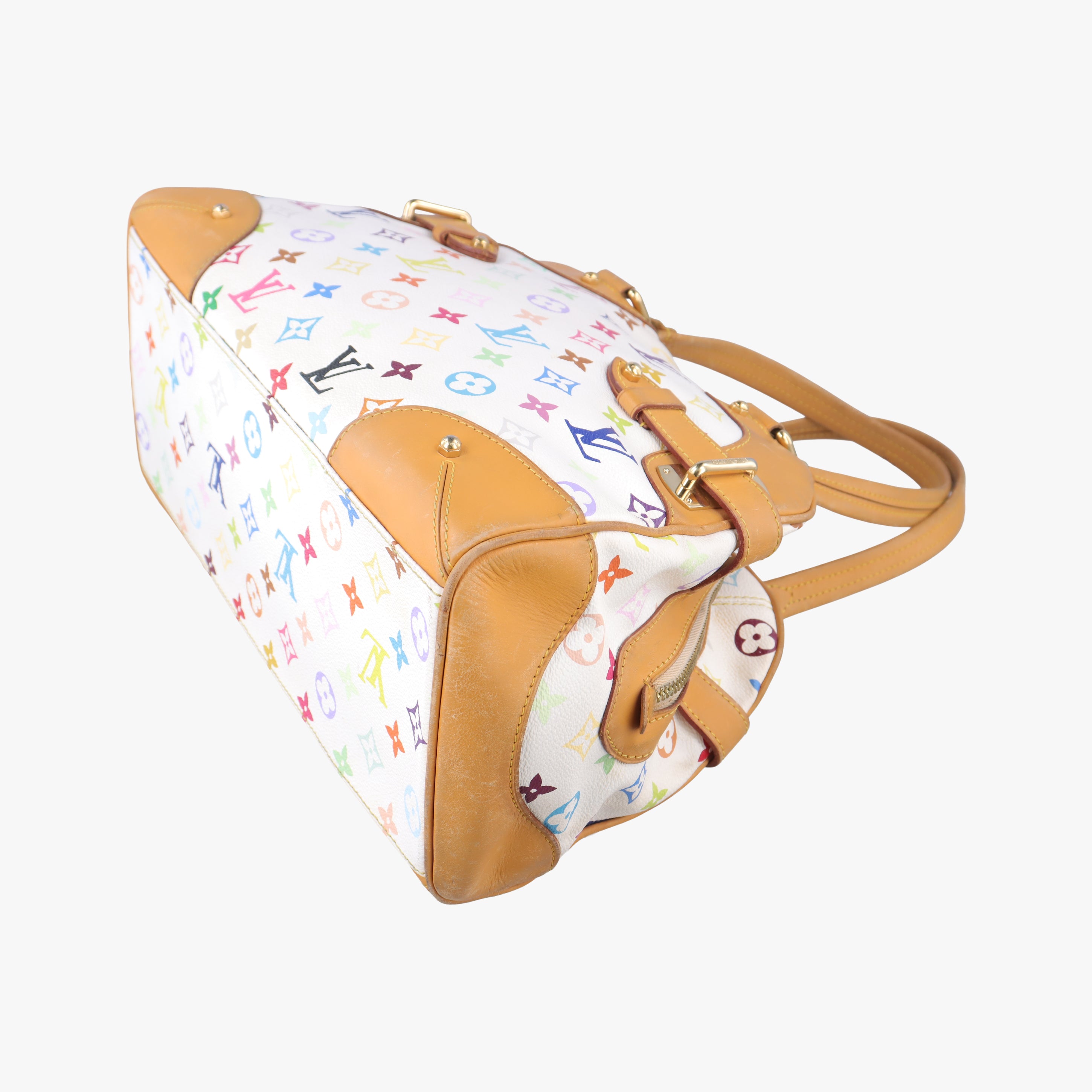 Vintage Louis Vuitton CLAUDIA white Monogram Multicolor M40193 handbag | stylenewstar