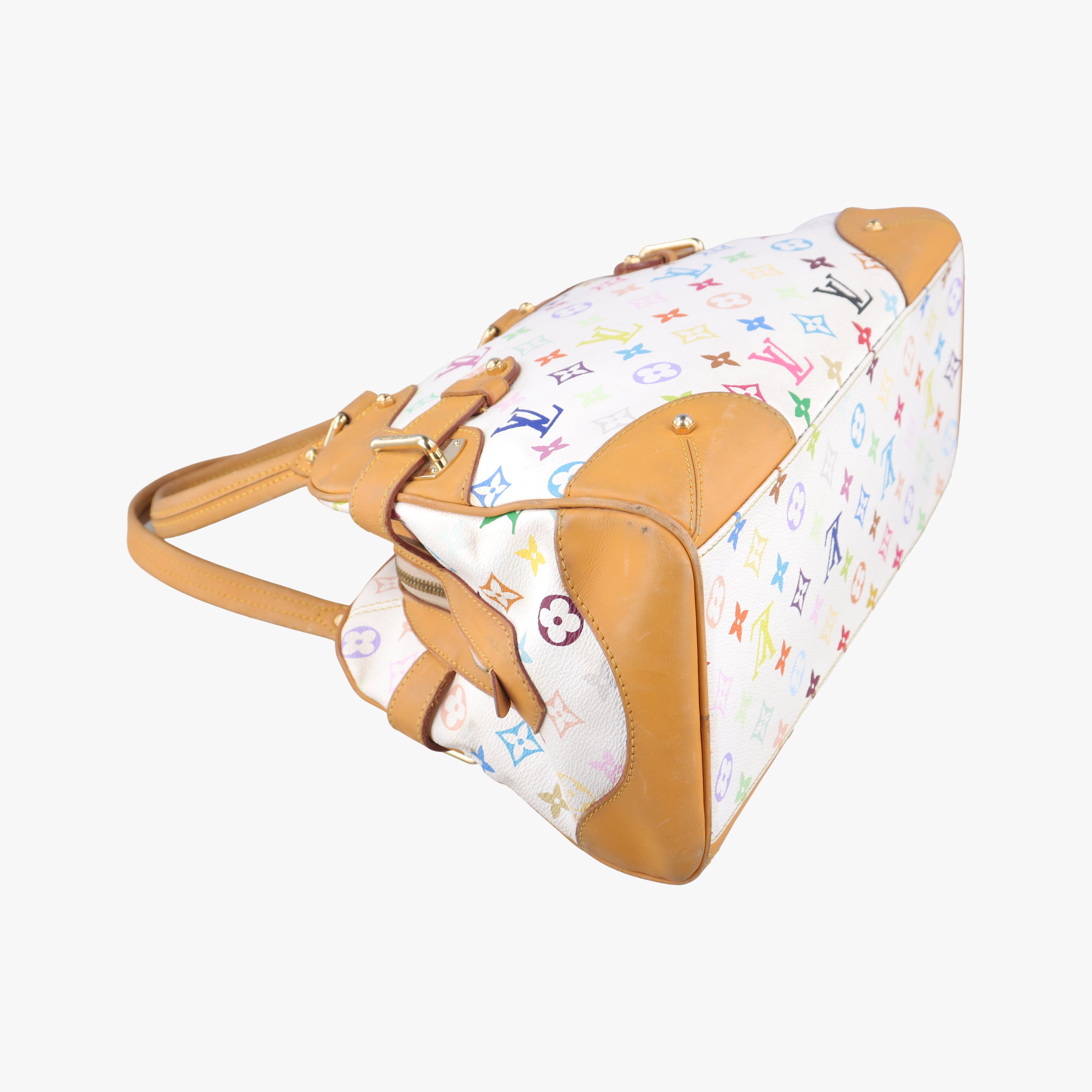 Vintage Louis Vuitton CLAUDIA white Monogram Multicolor M40193 handbag | stylenewstar