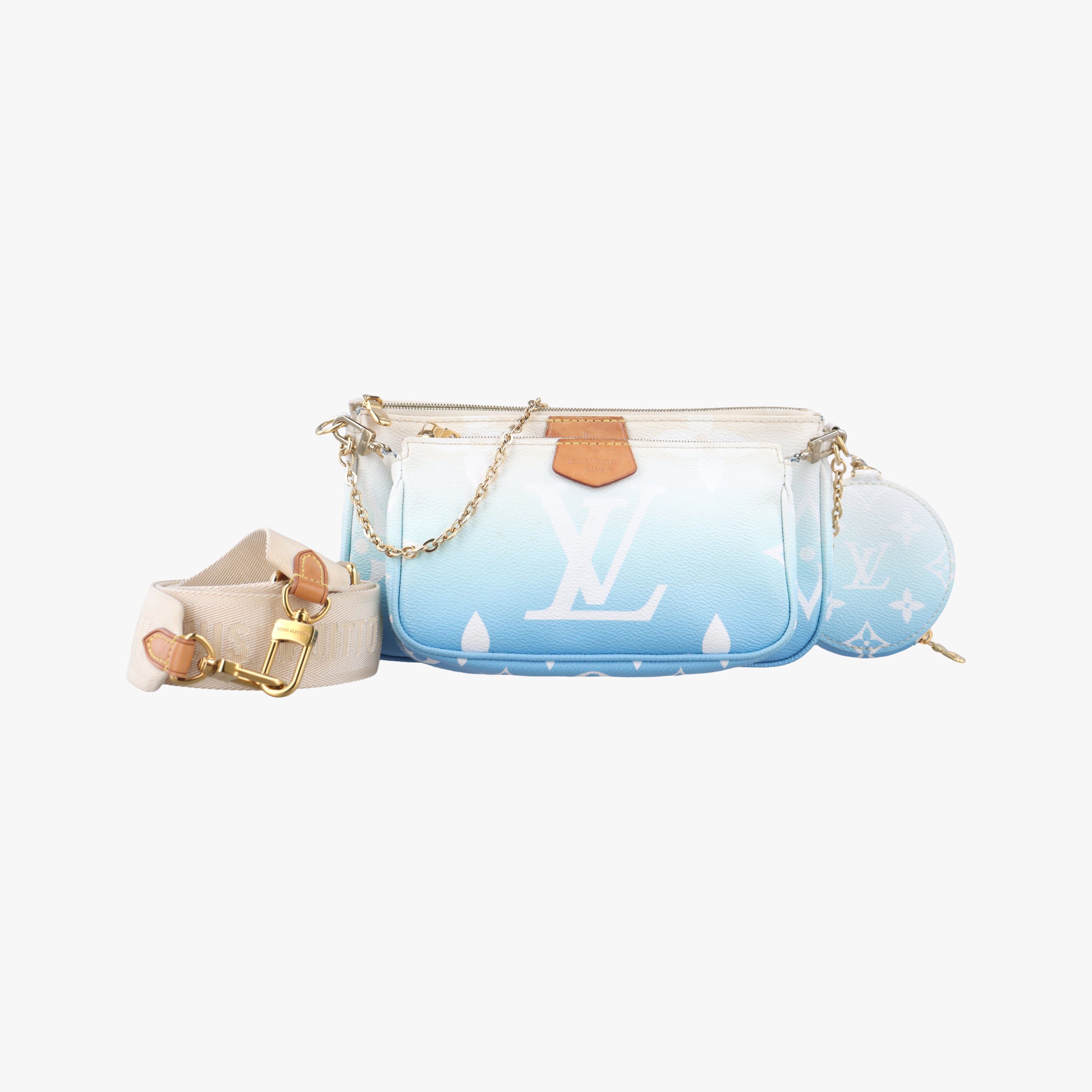 Pre-owned Louis Vuitton MULTI POCHETTE ACCESSOIRES Blue Gradient Monogram Giant M57633 shoulderbag | stylenewstar