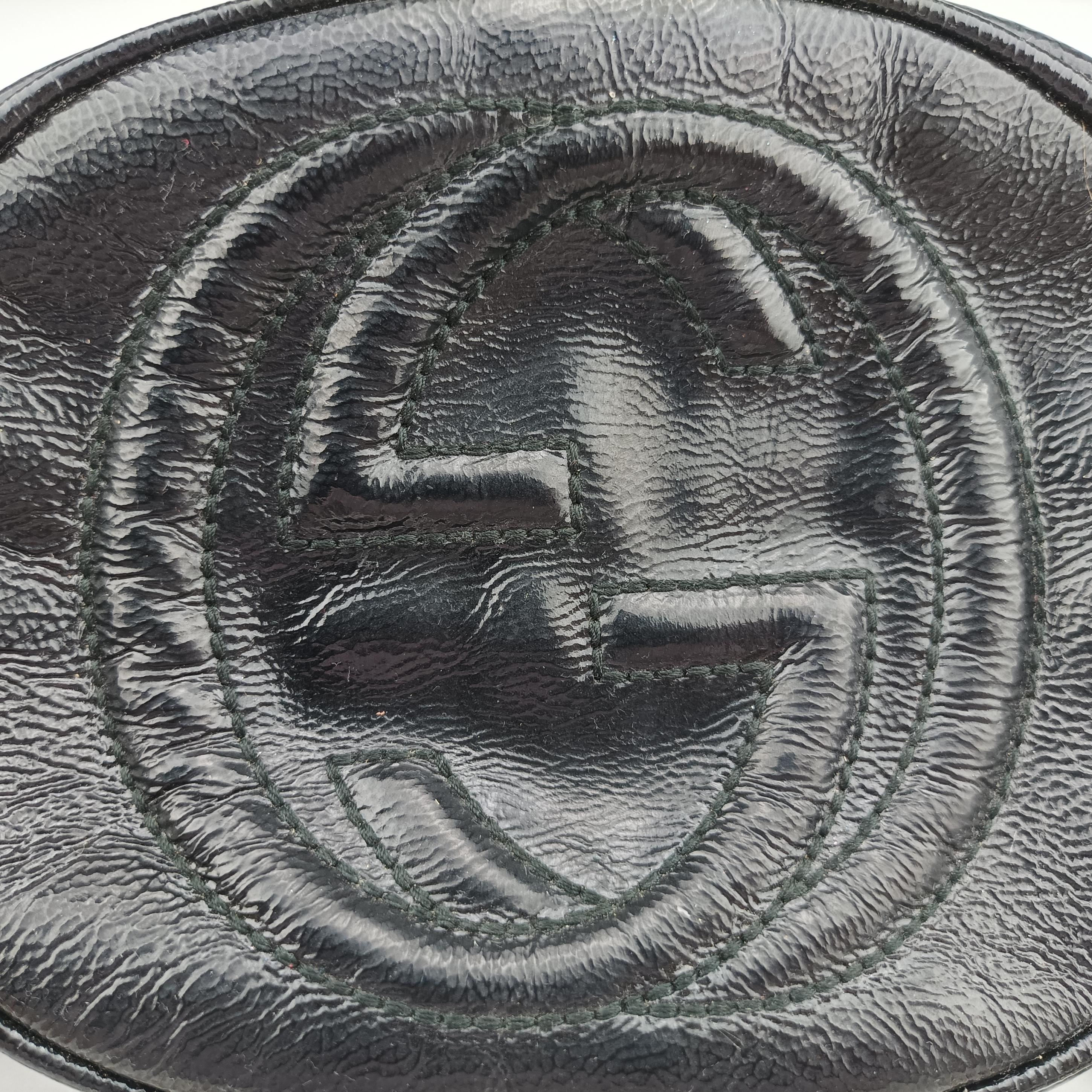 Pre-owned Gucci Soho Black Patent 353965 shoulderbag | stylenewstar