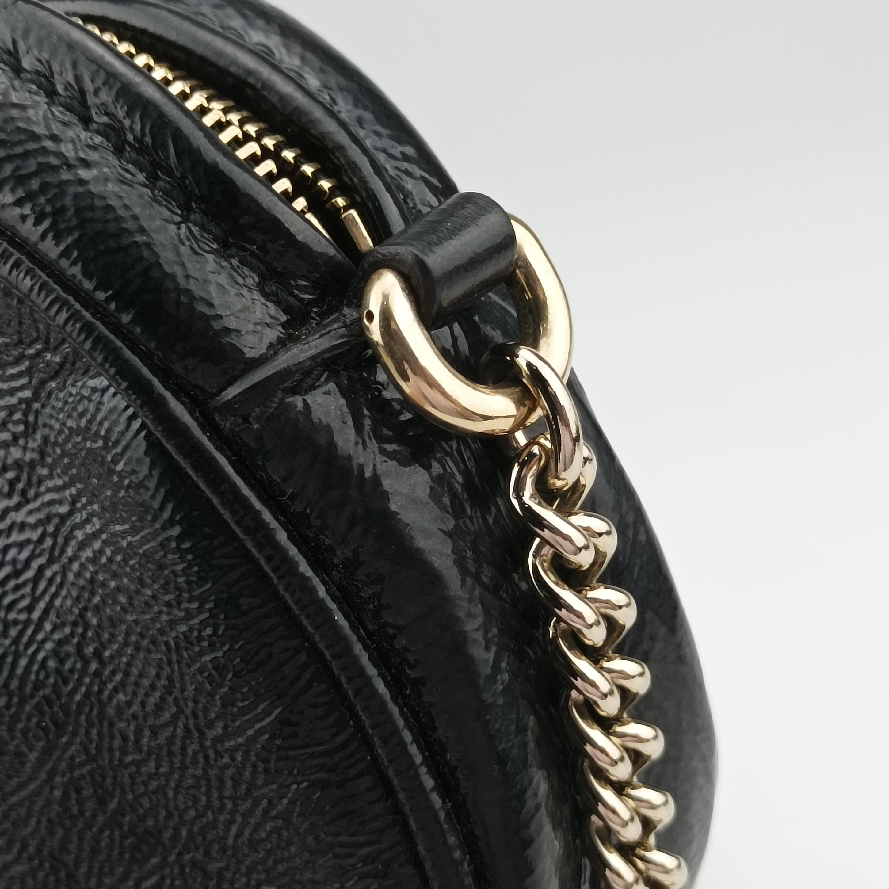 Pre-owned Gucci Soho Black Patent 353965 shoulderbag | stylenewstar