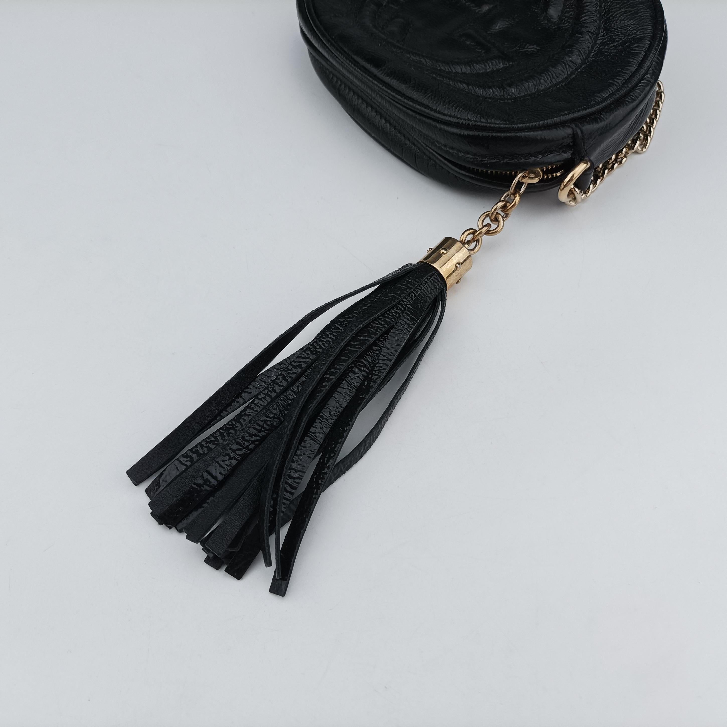 Pre-owned Gucci Soho Black Patent 353965 shoulderbag | stylenewstar
