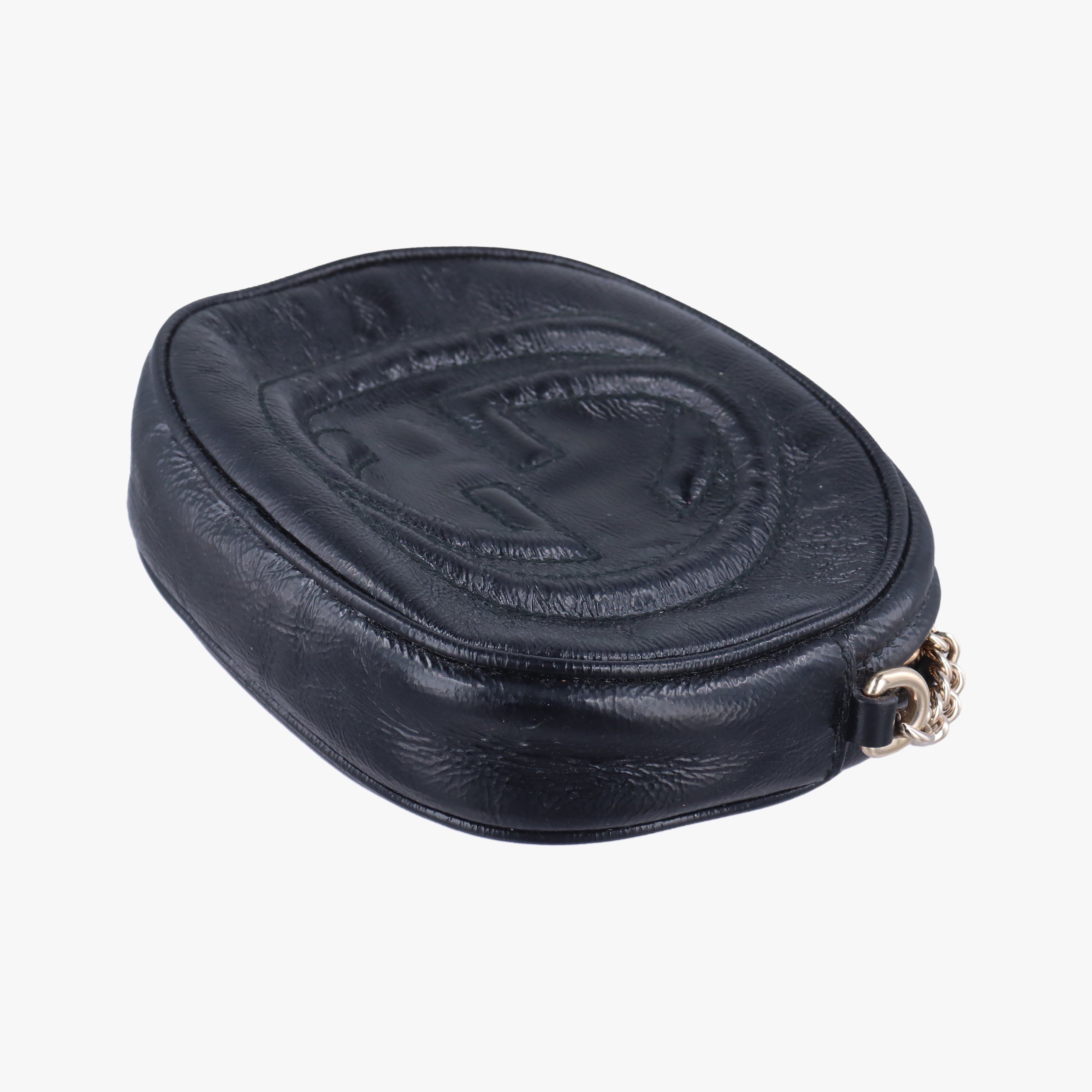 Pre-owned Gucci Soho Black Patent 353965 shoulderbag | stylenewstar