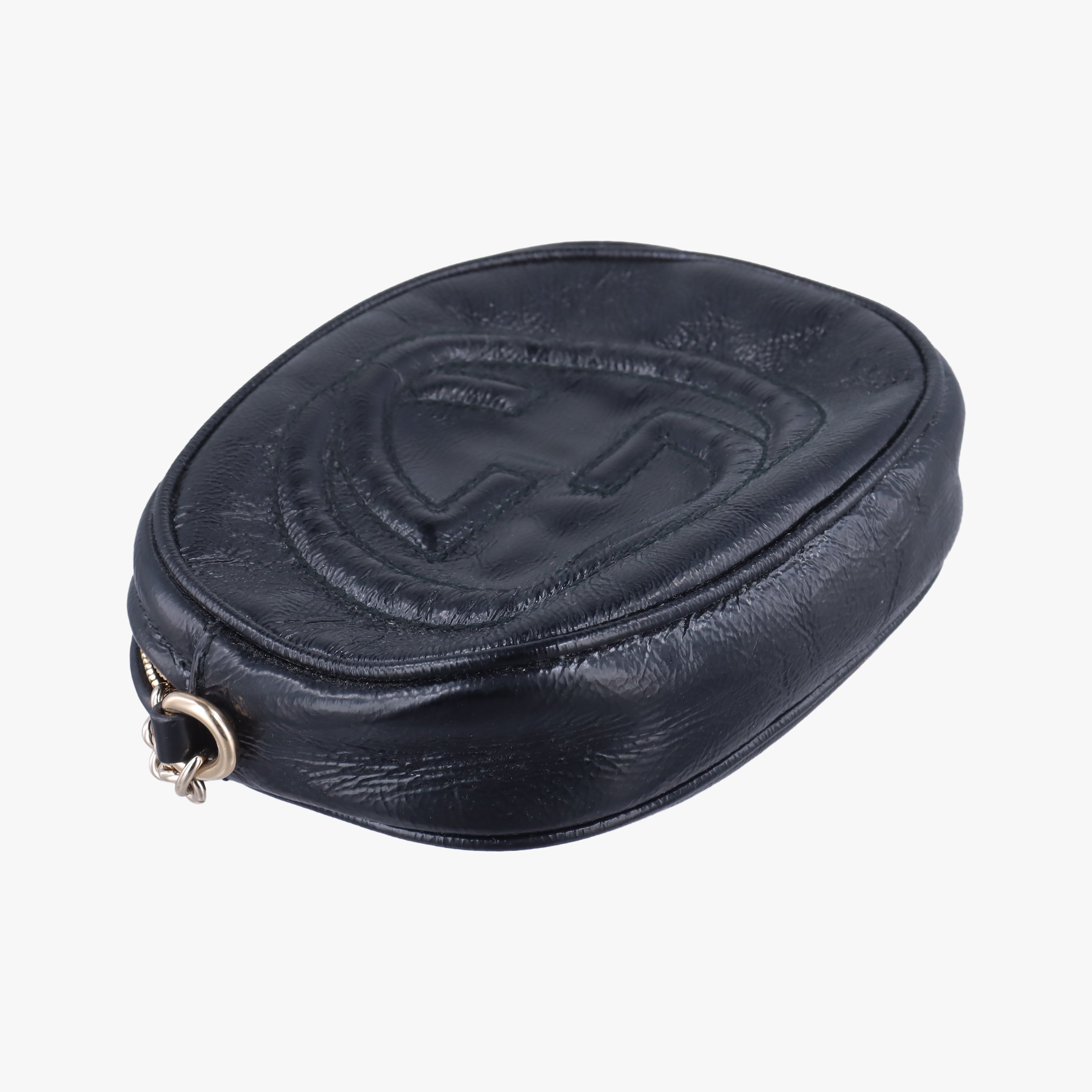 Pre-owned Gucci Soho Black Patent 353965 shoulderbag | stylenewstar
