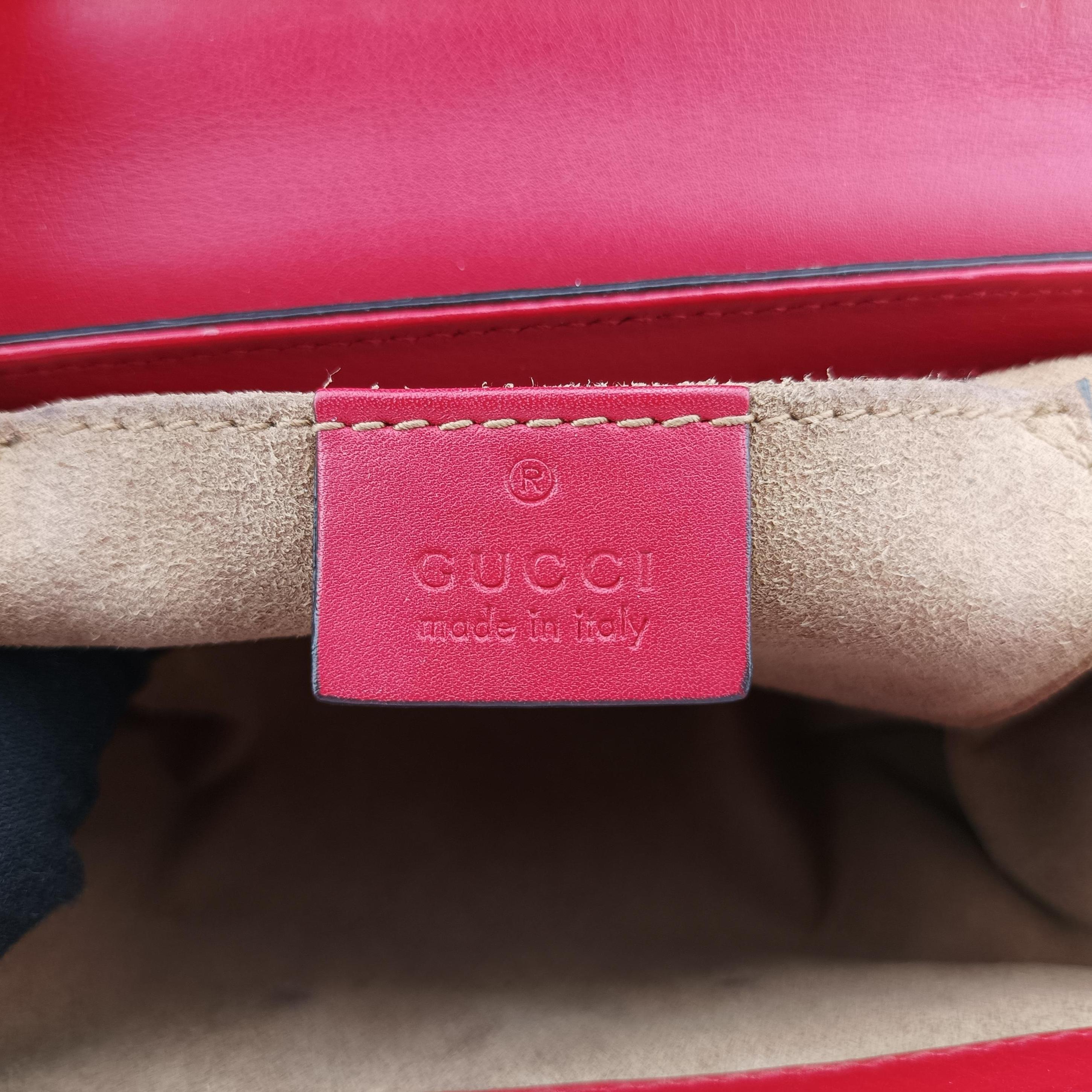Secondhand Gucci Padlock beige×red×pink PVC coated canvas×Leather 409487 shoulderbag | stylenewstar