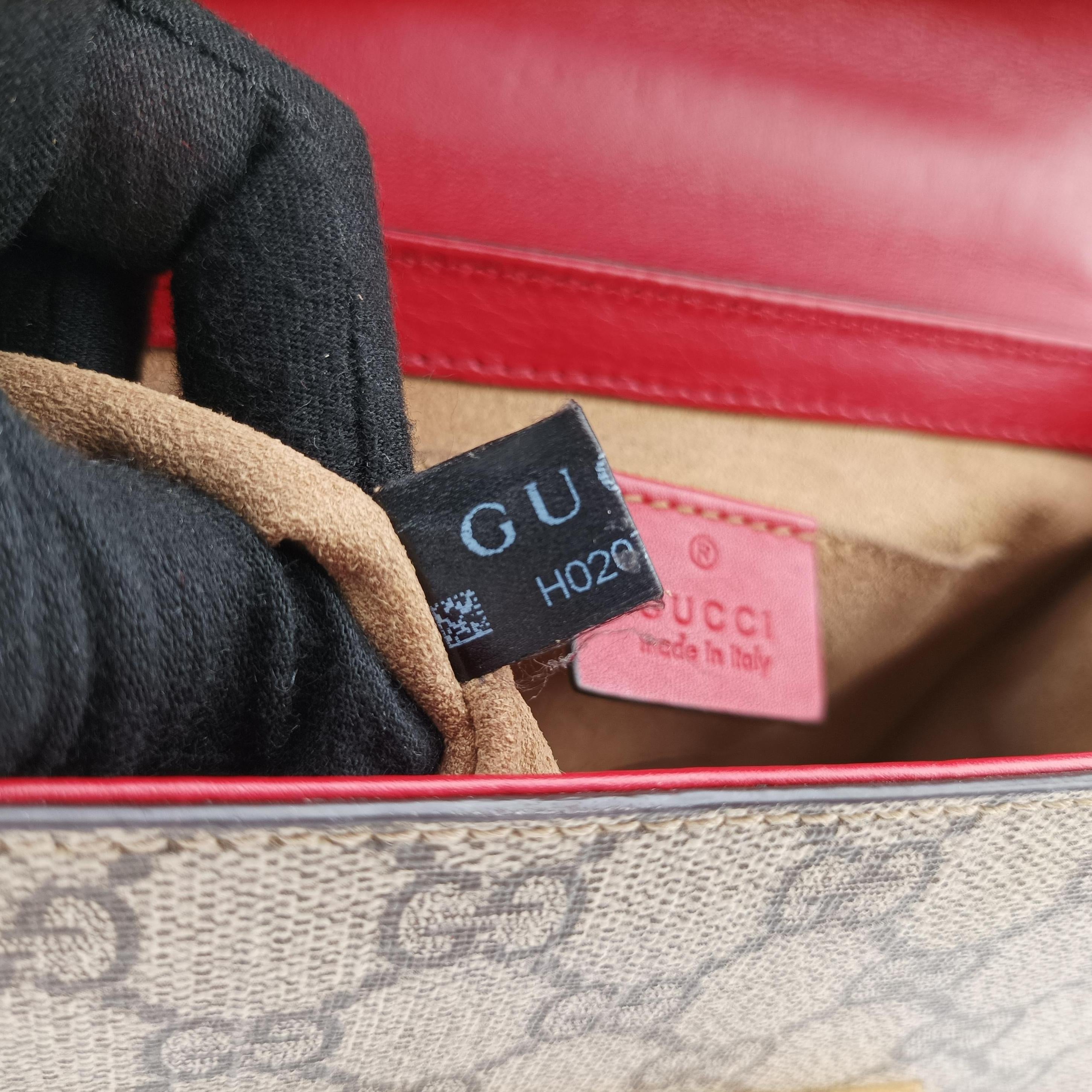 Secondhand Gucci Padlock beige×red×pink PVC coated canvas×Leather 409487 shoulderbag | stylenewstar