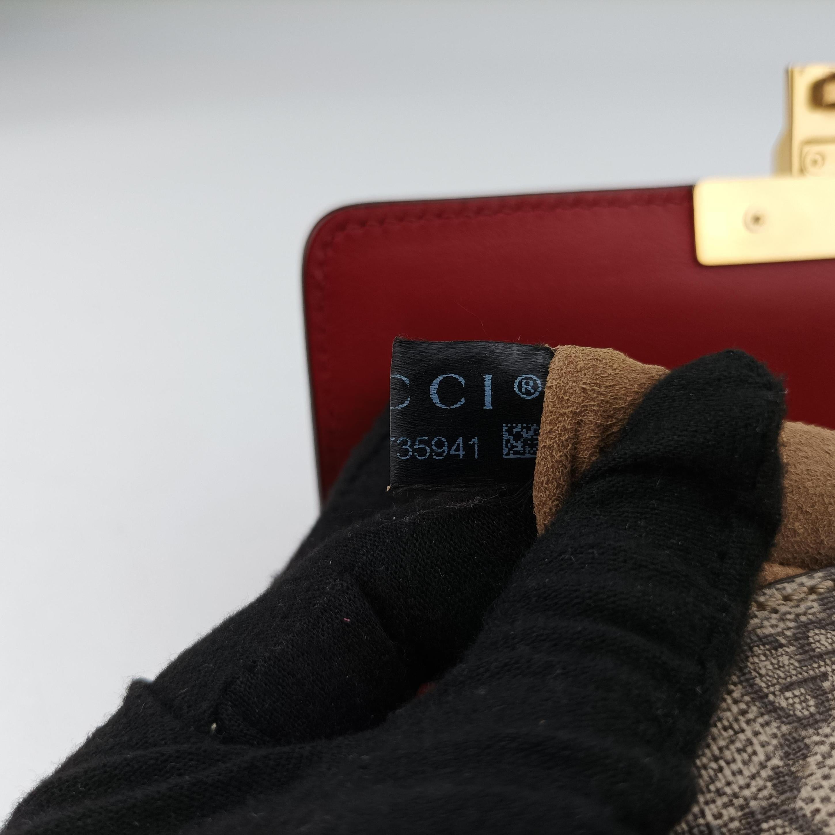 Secondhand Gucci Padlock beige×red×pink PVC coated canvas×Leather 409487 shoulderbag | stylenewstar