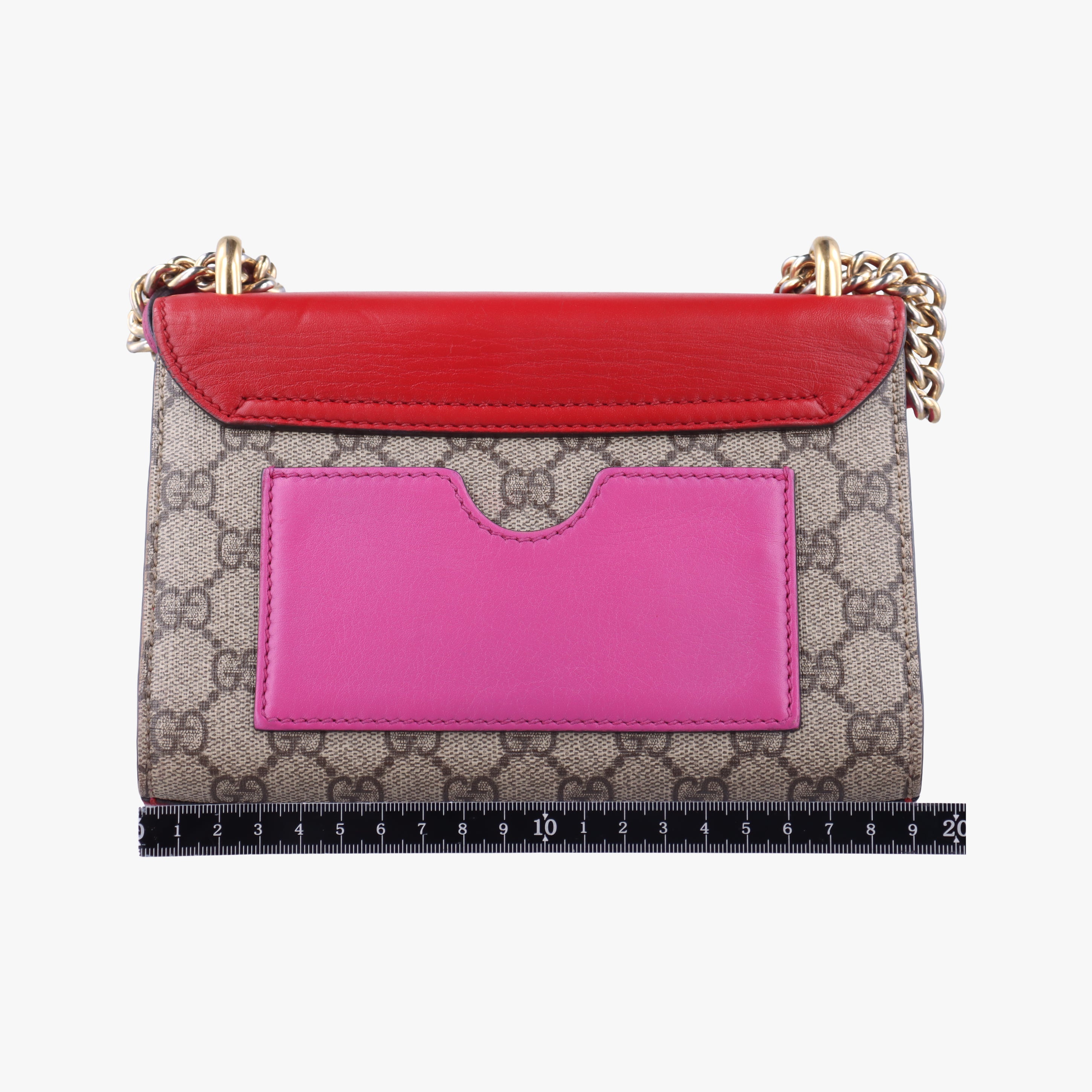 Secondhand Gucci Padlock beige×red×pink PVC coated canvas×Leather 409487 shoulderbag | stylenewstar