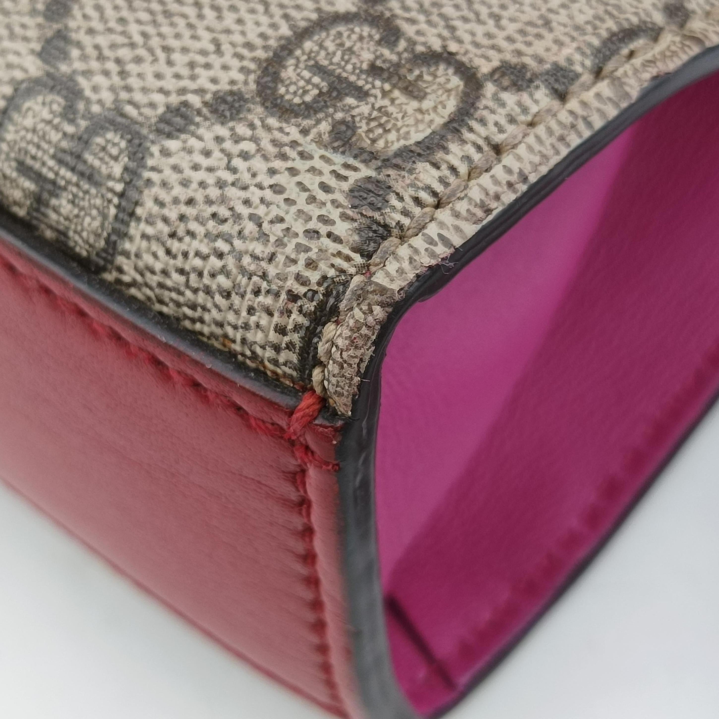 Secondhand Gucci Padlock beige×red×pink PVC coated canvas×Leather 409487 shoulderbag | stylenewstar