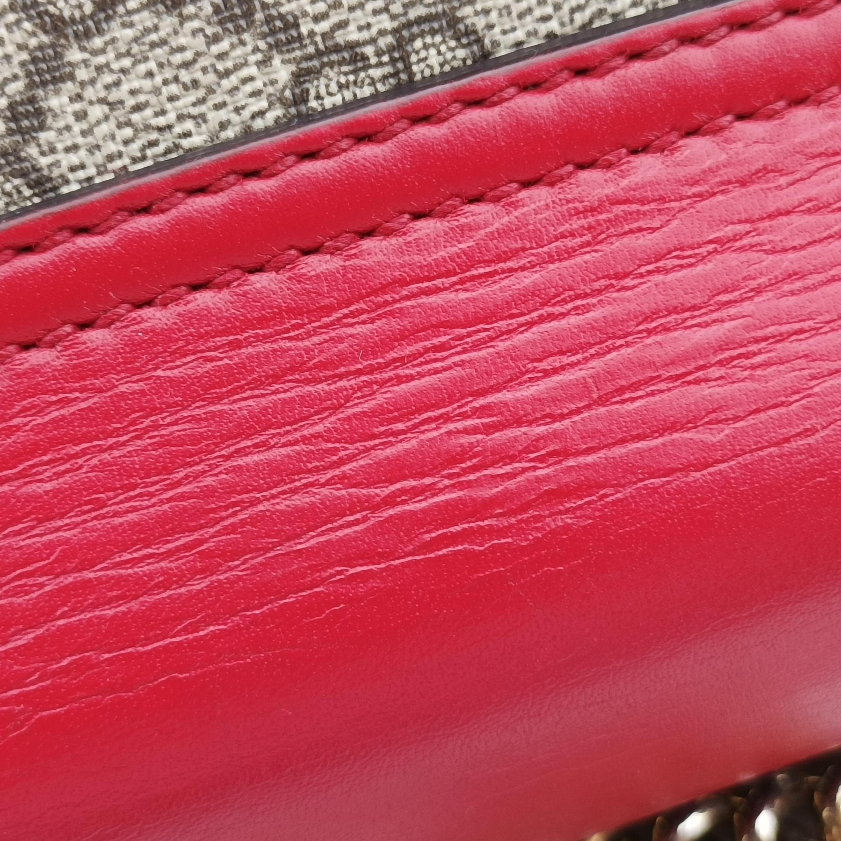 Secondhand Gucci Padlock beige×red×pink PVC coated canvas×Leather 409487 shoulderbag | stylenewstar