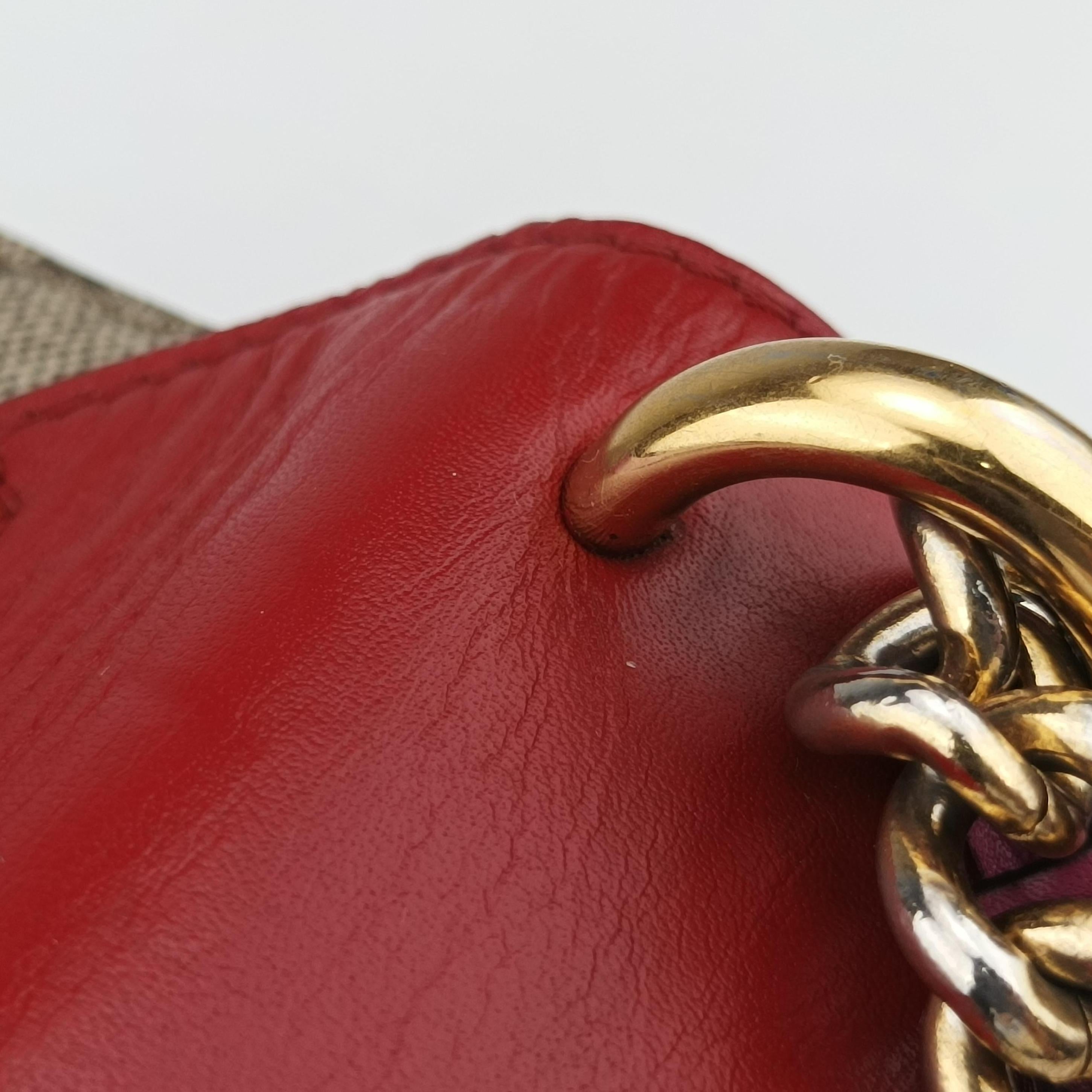 Secondhand Gucci Padlock beige×red×pink PVC coated canvas×Leather 409487 shoulderbag | stylenewstar