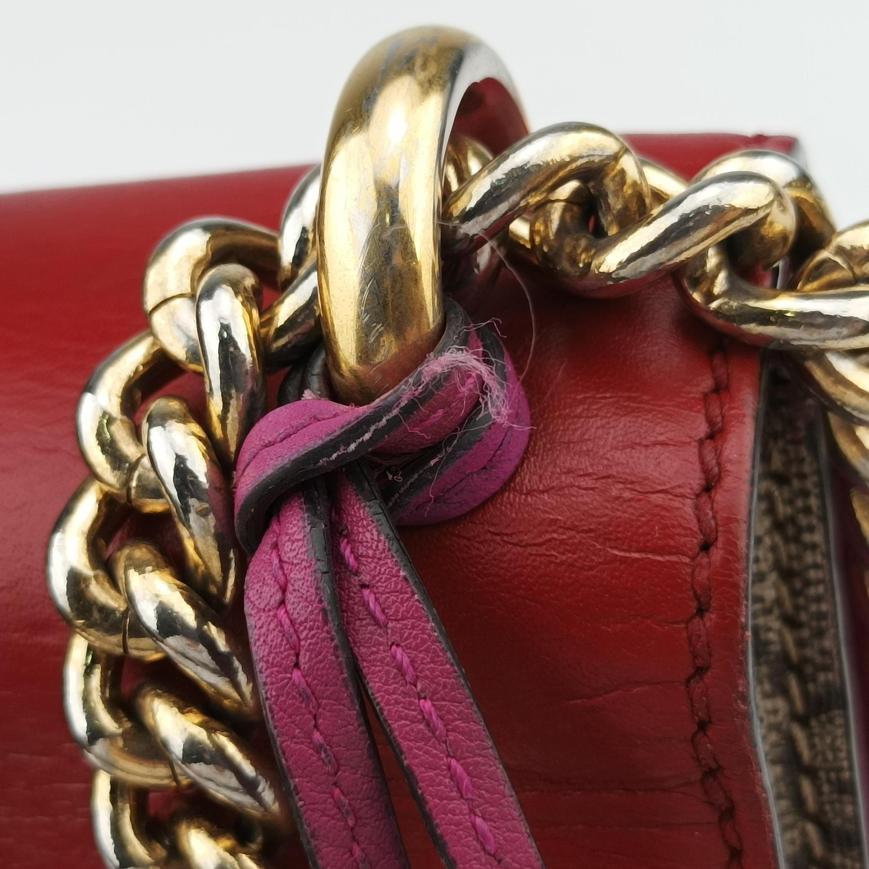 Secondhand Gucci Padlock beige×red×pink PVC coated canvas×Leather 409487 shoulderbag | stylenewstar