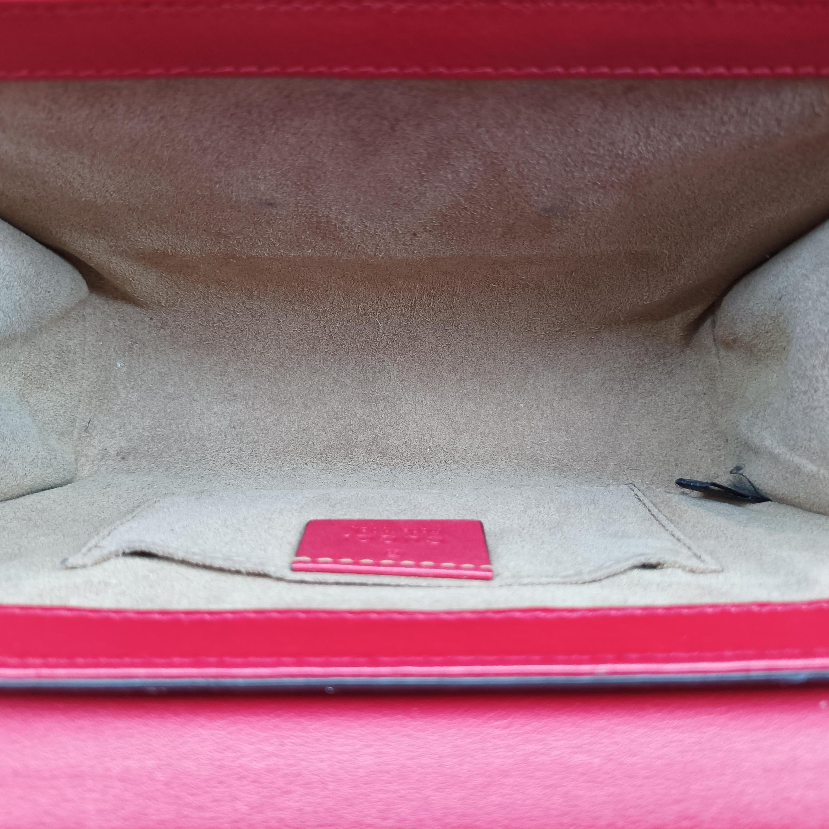 Secondhand Gucci Padlock beige×red×pink PVC coated canvas×Leather 409487 shoulderbag | stylenewstar