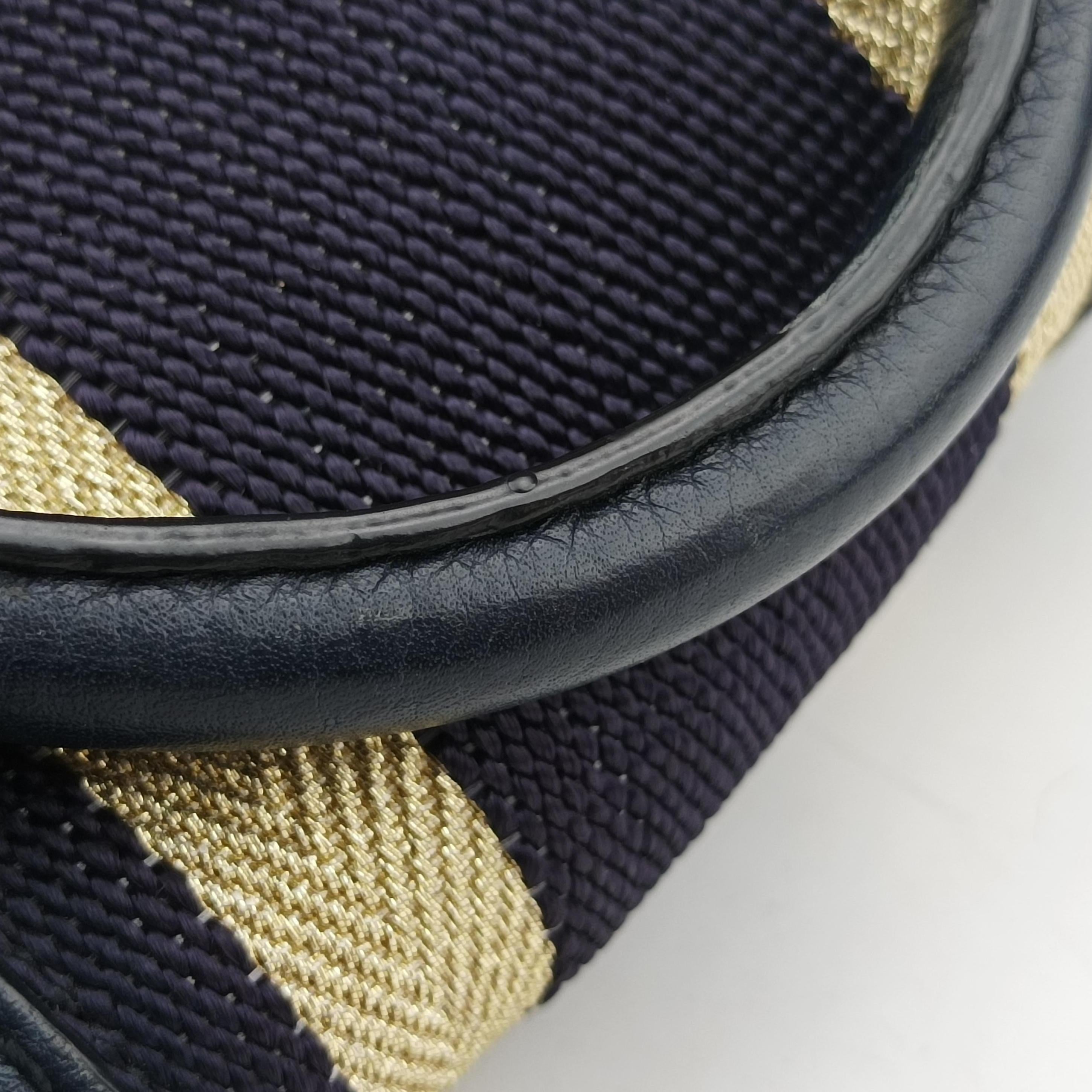 Pre-owned Gucci Sherry Line navy Leather 247205 shoulderbag | stylenewstar