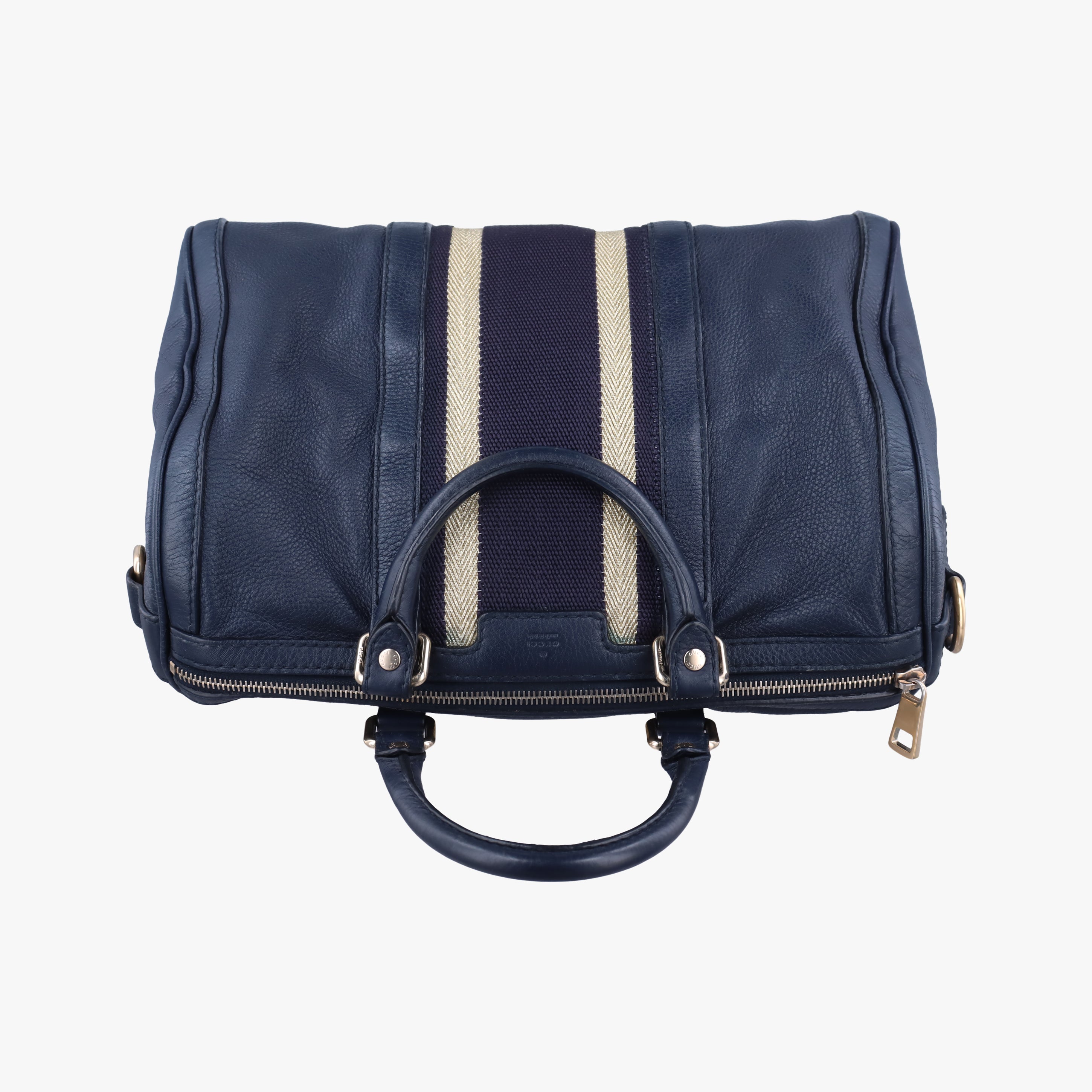 Pre-owned Gucci Sherry Line navy Leather 247205 shoulderbag | stylenewstar