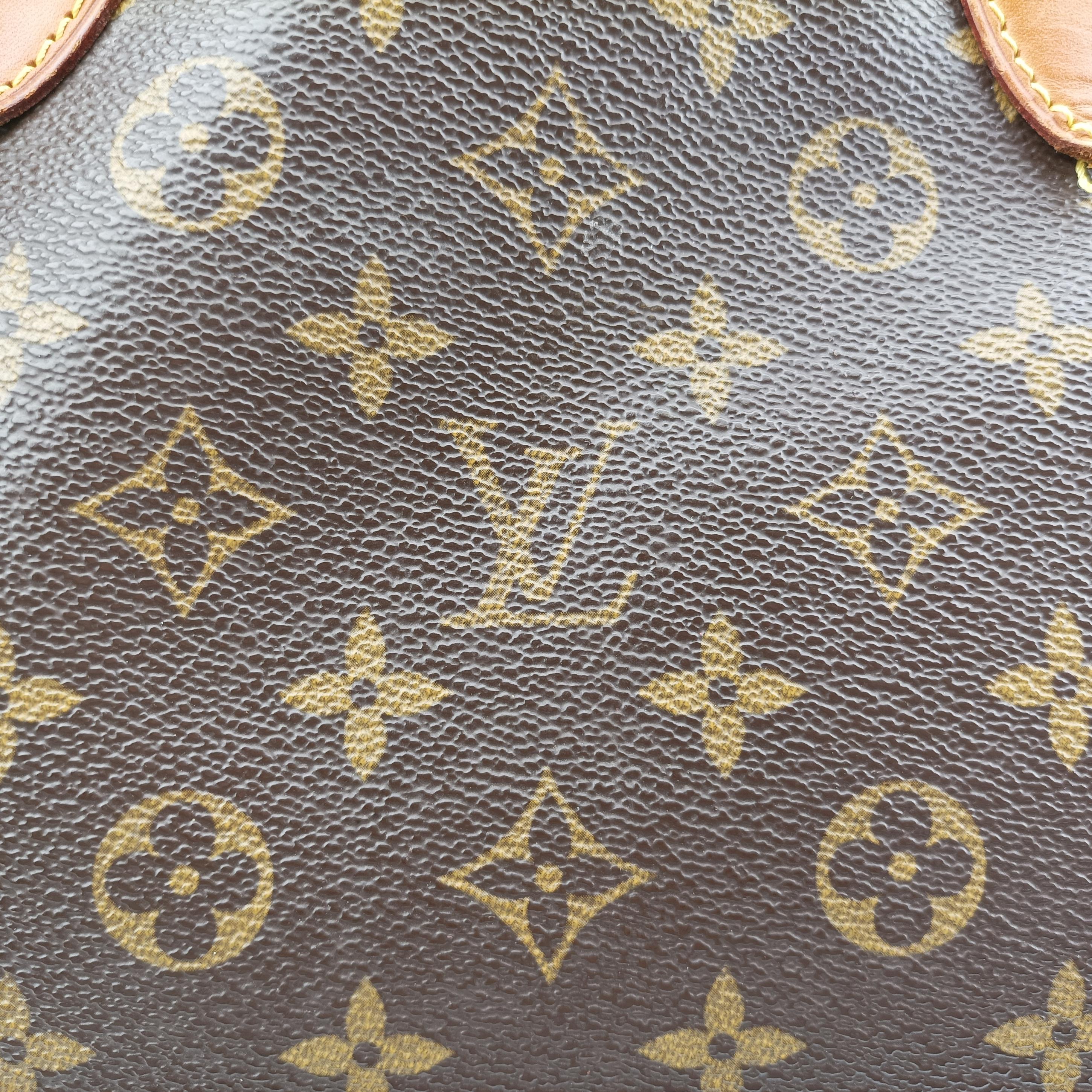Pre-owned Louis Vuitton LOCKIT Brown Monogram Canvas M40103 handbag | stylenewstar