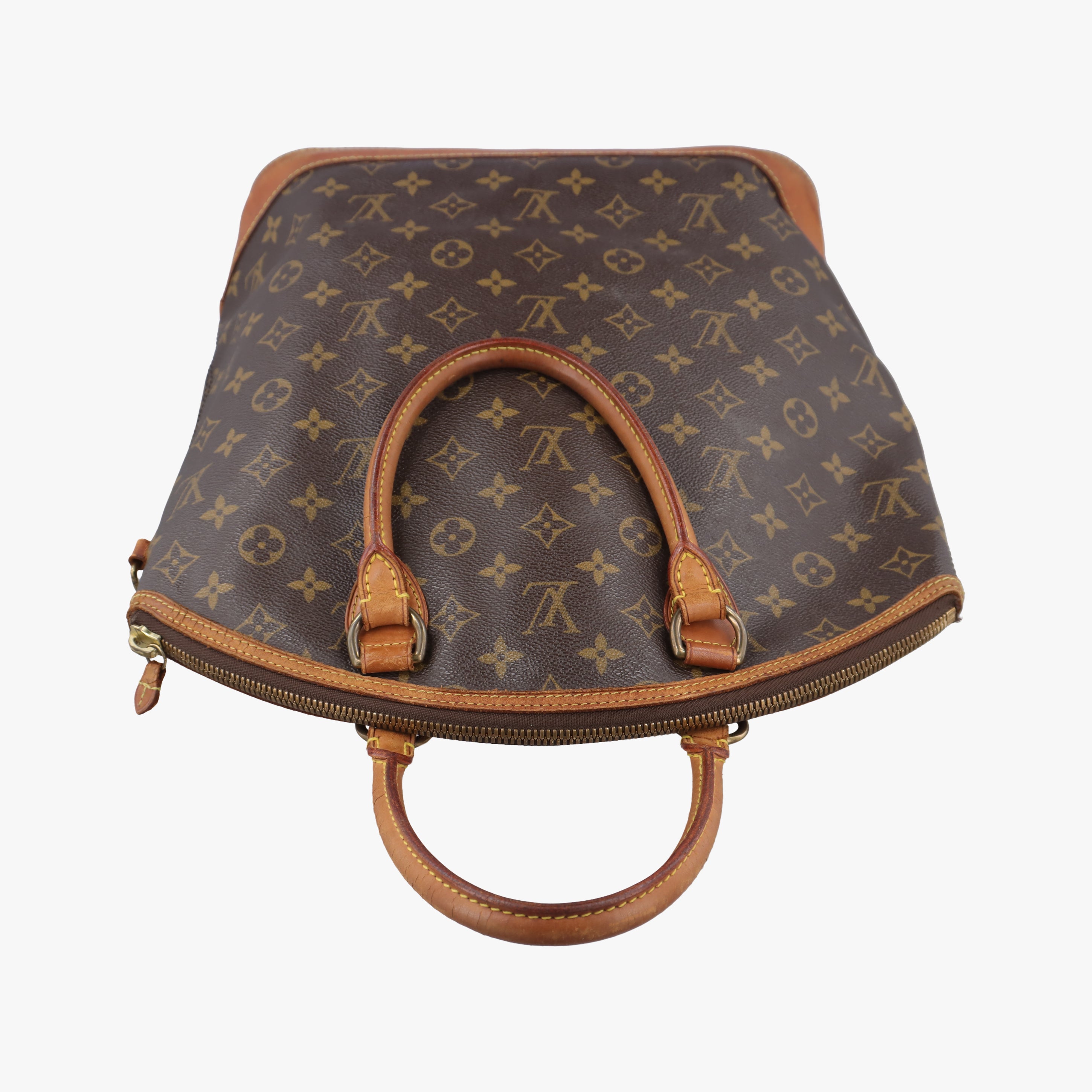 Pre-owned Louis Vuitton LOCKIT Brown Monogram Canvas M40103 handbag | stylenewstar