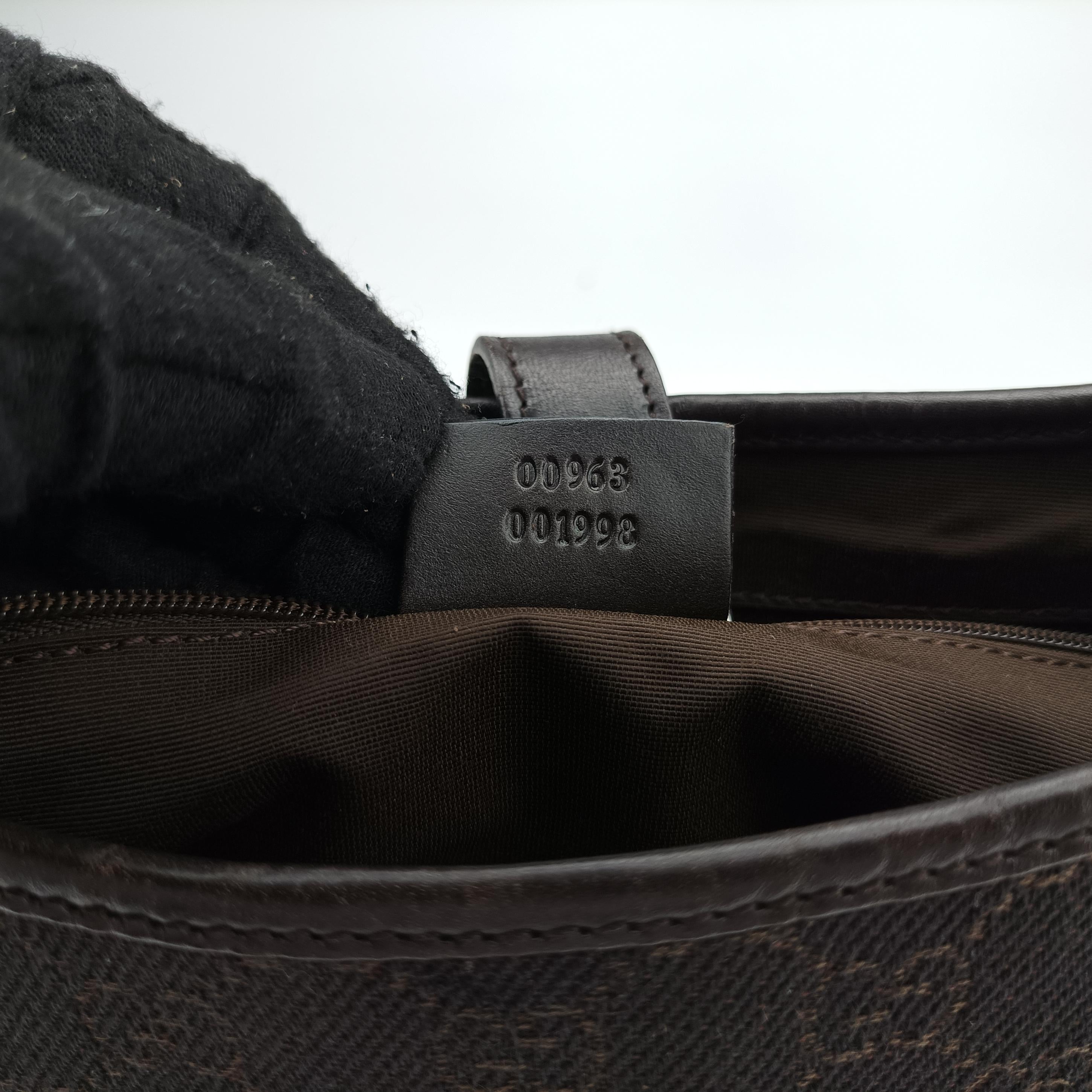 Secondhand Gucci Jackie Brown canvas×leather 00963 handbag | stylenewstar