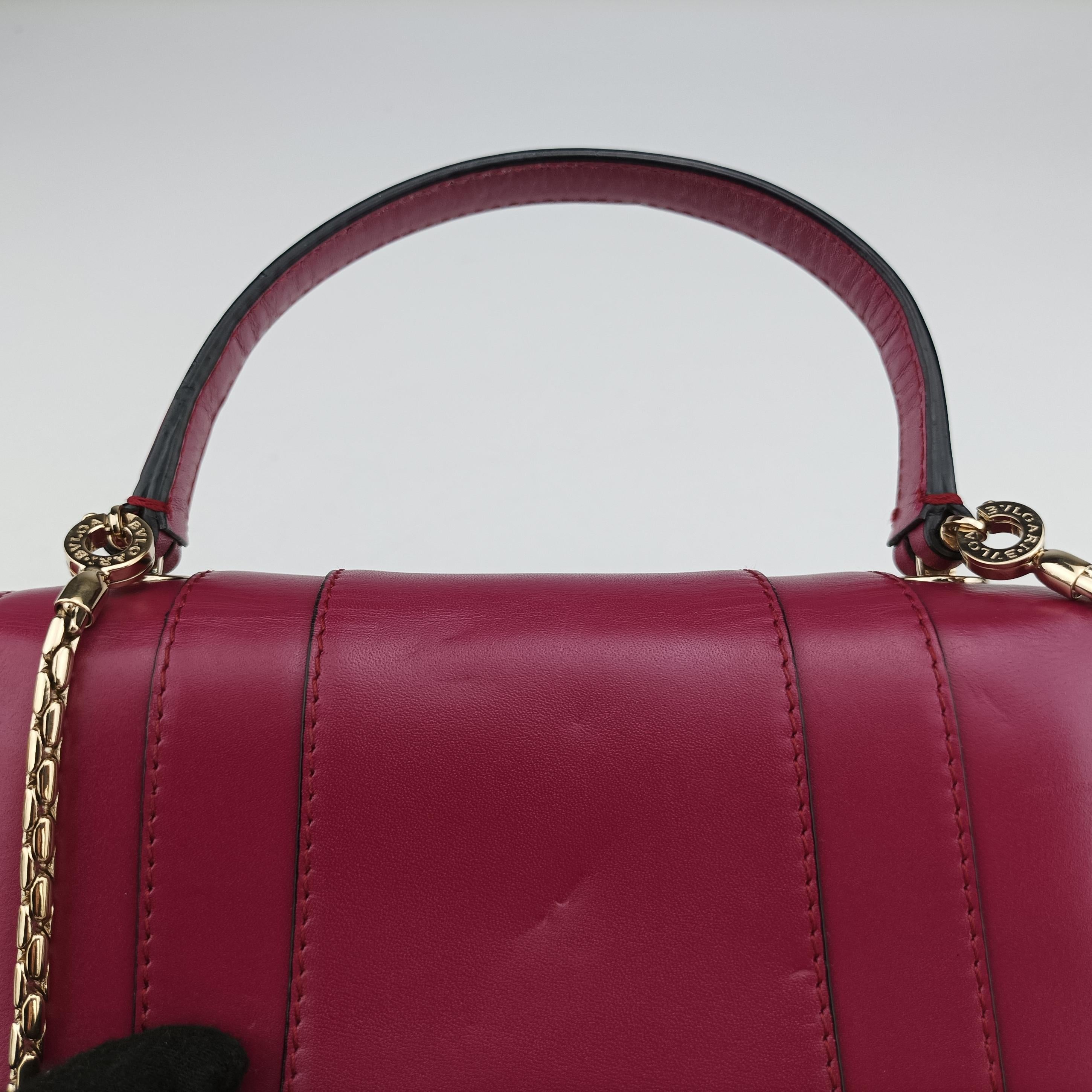 Secondhand Bvlgari SERPENTI FOREVER Rose Leather  shoulderbag | stylenewstar