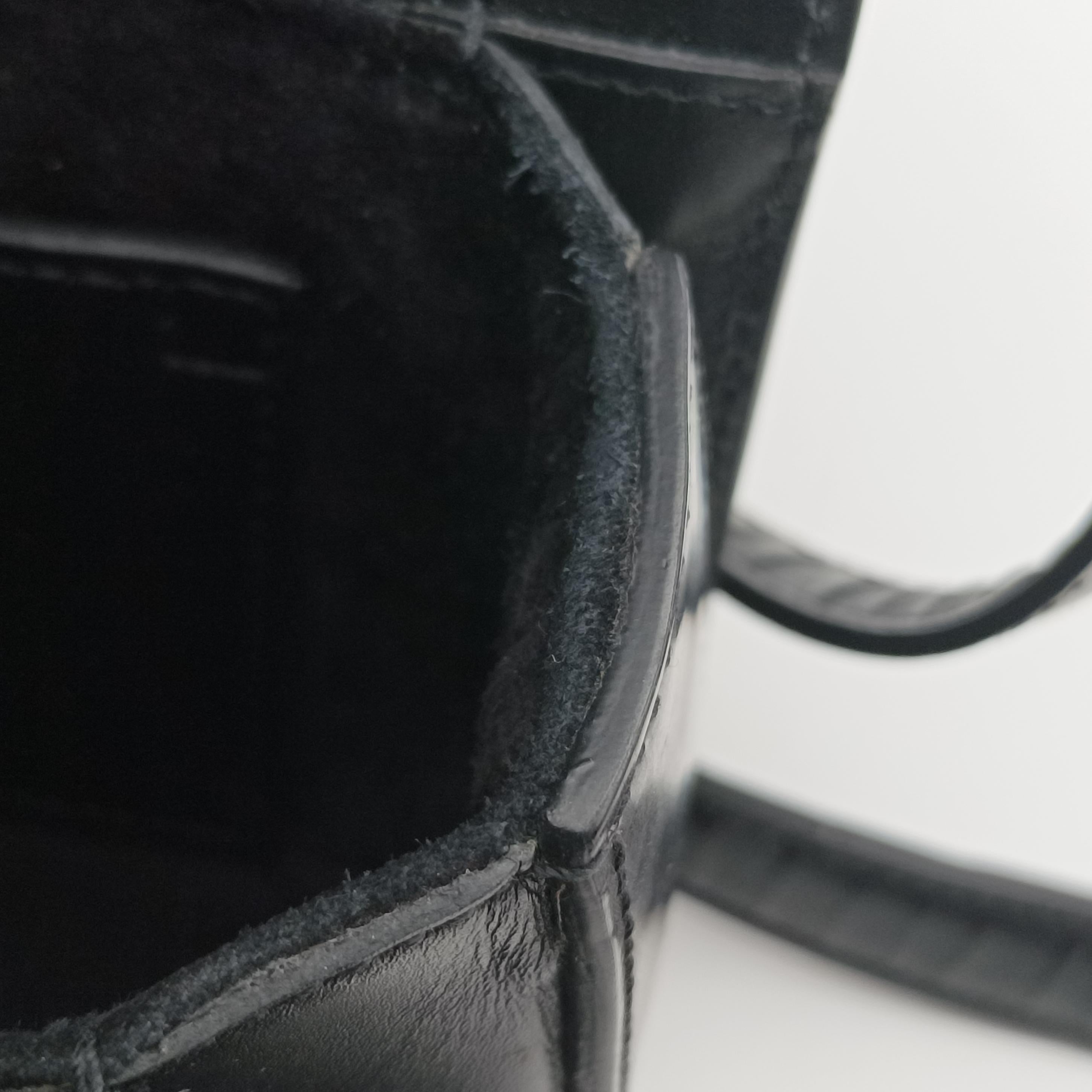 Pre-owned Yves Saint Laurent Lulu Bunny Glitter Black Patent 366970 shoulderbag | stylenewstar