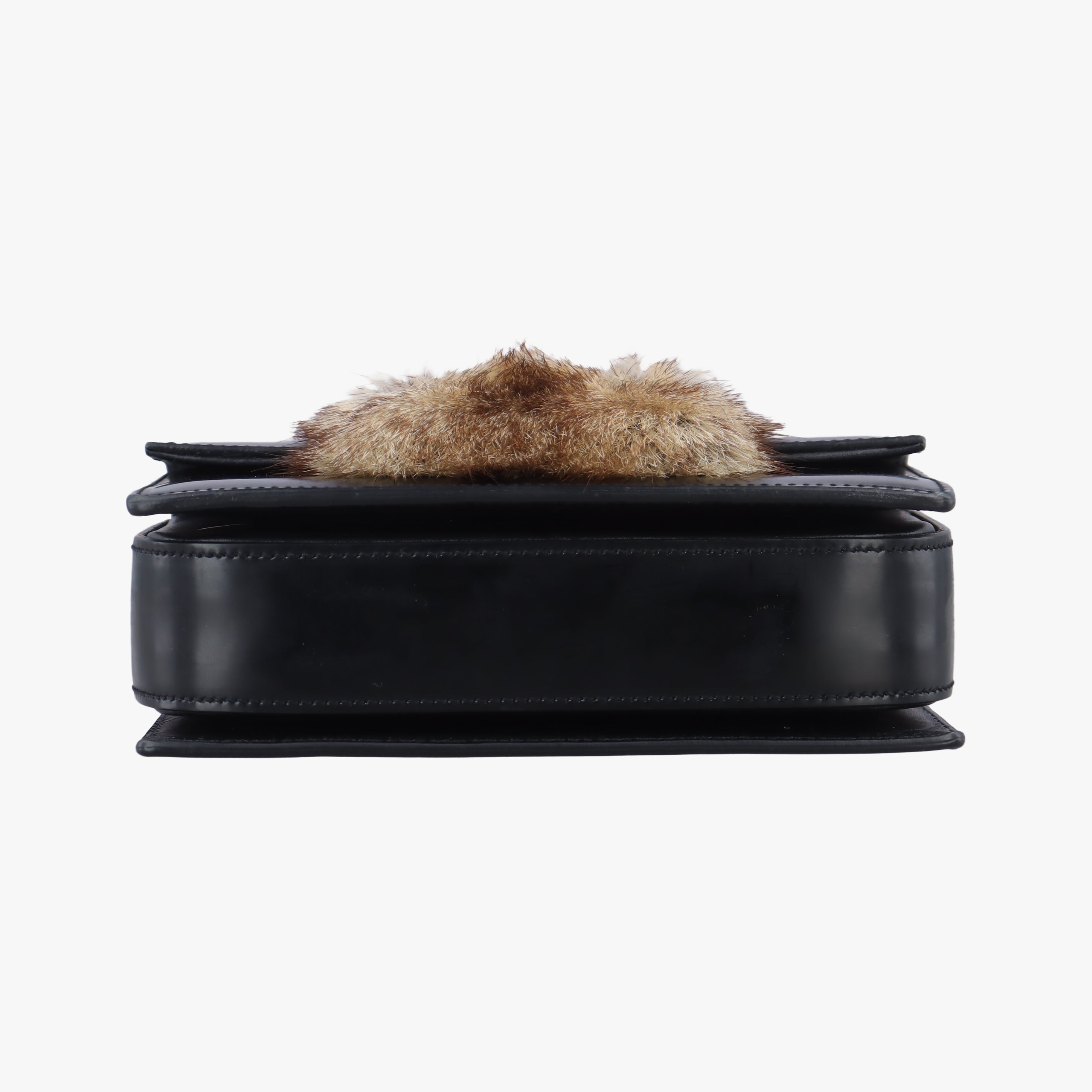 Pre-owned Yves Saint Laurent Lulu Bunny Glitter Black Patent 366970 shoulderbag | stylenewstar