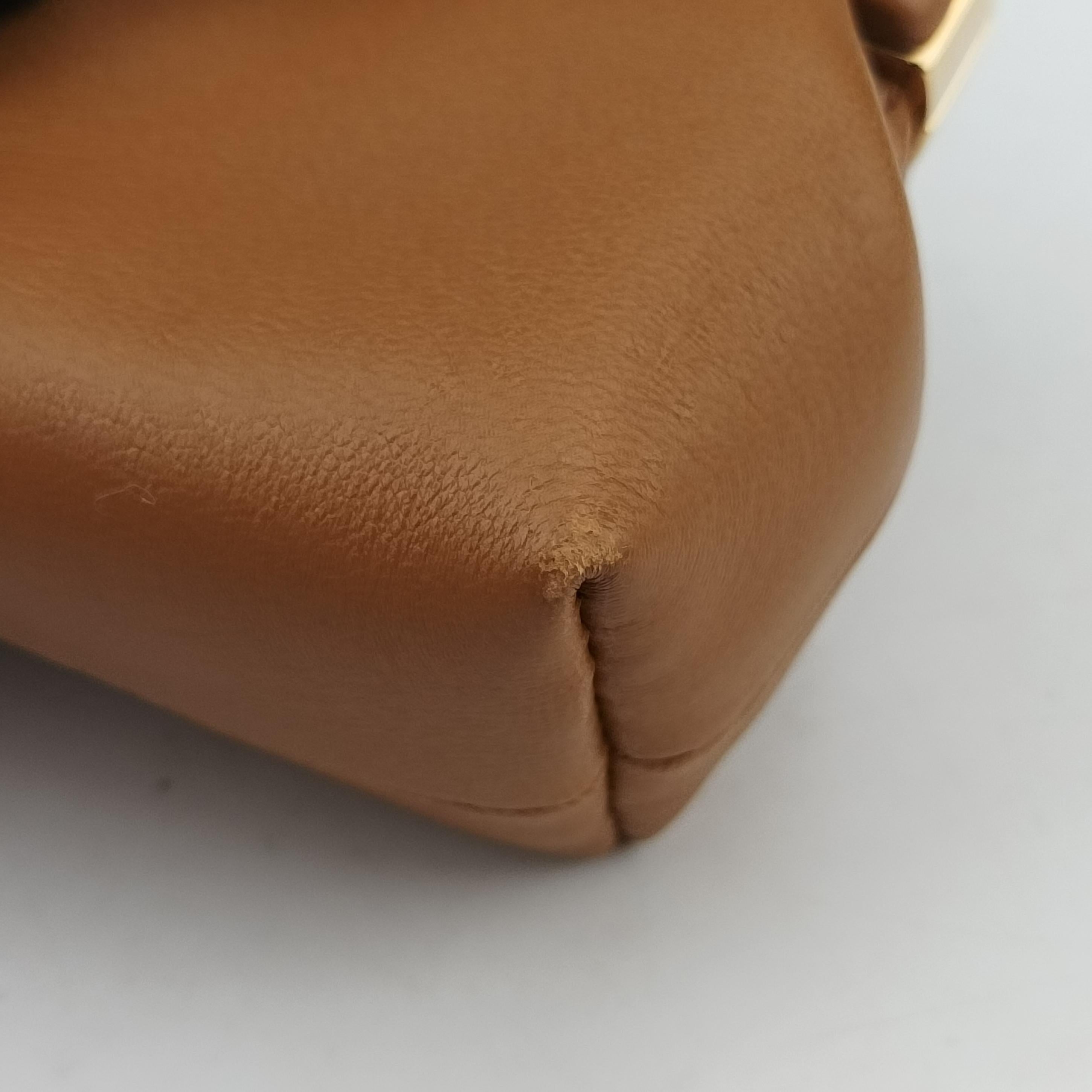 Pre-owned Fendi Nano First Brown Leather 7AS051 shoulderbag | stylenewstar
