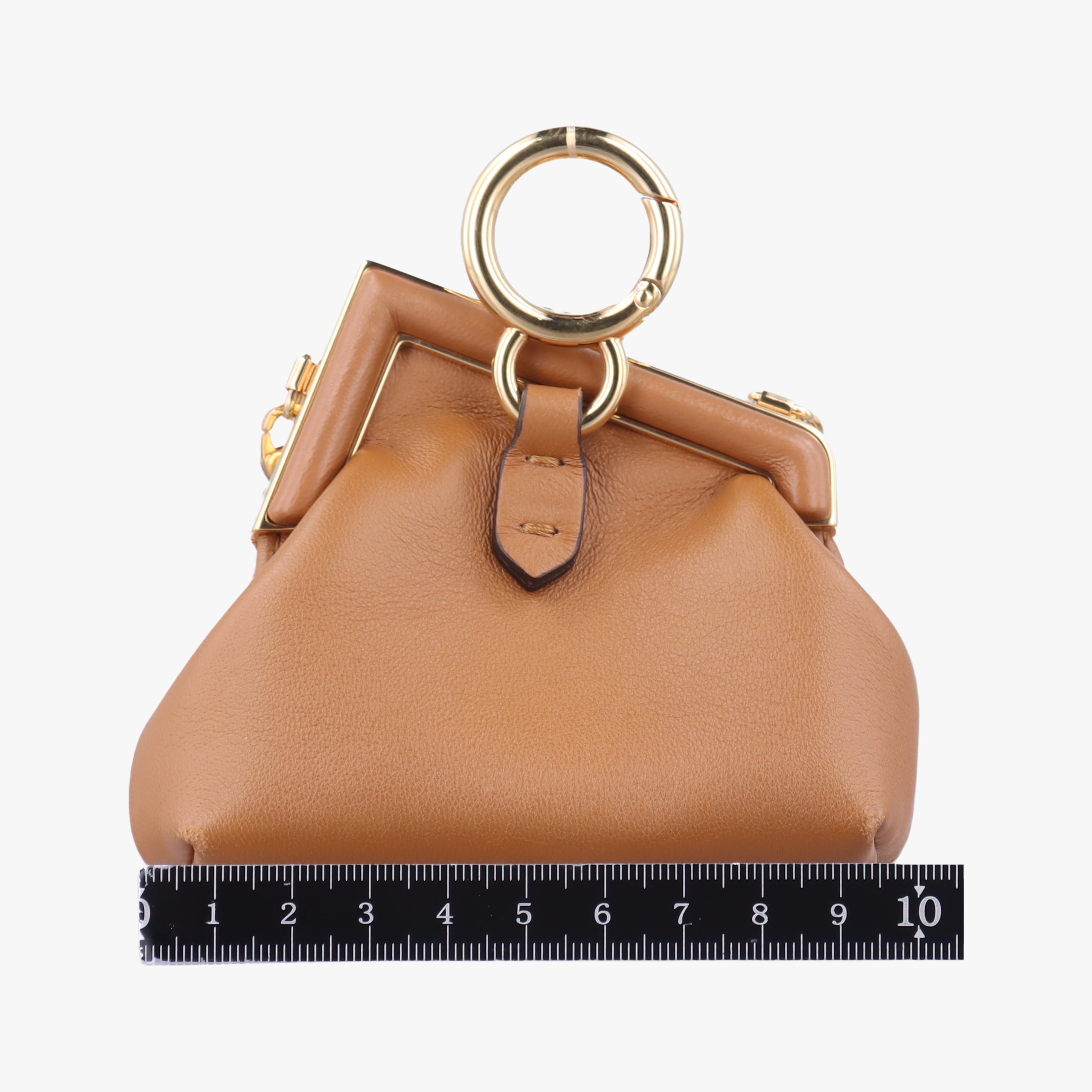 Pre-owned Fendi Nano First Brown Leather 7AS051 shoulderbag | stylenewstar