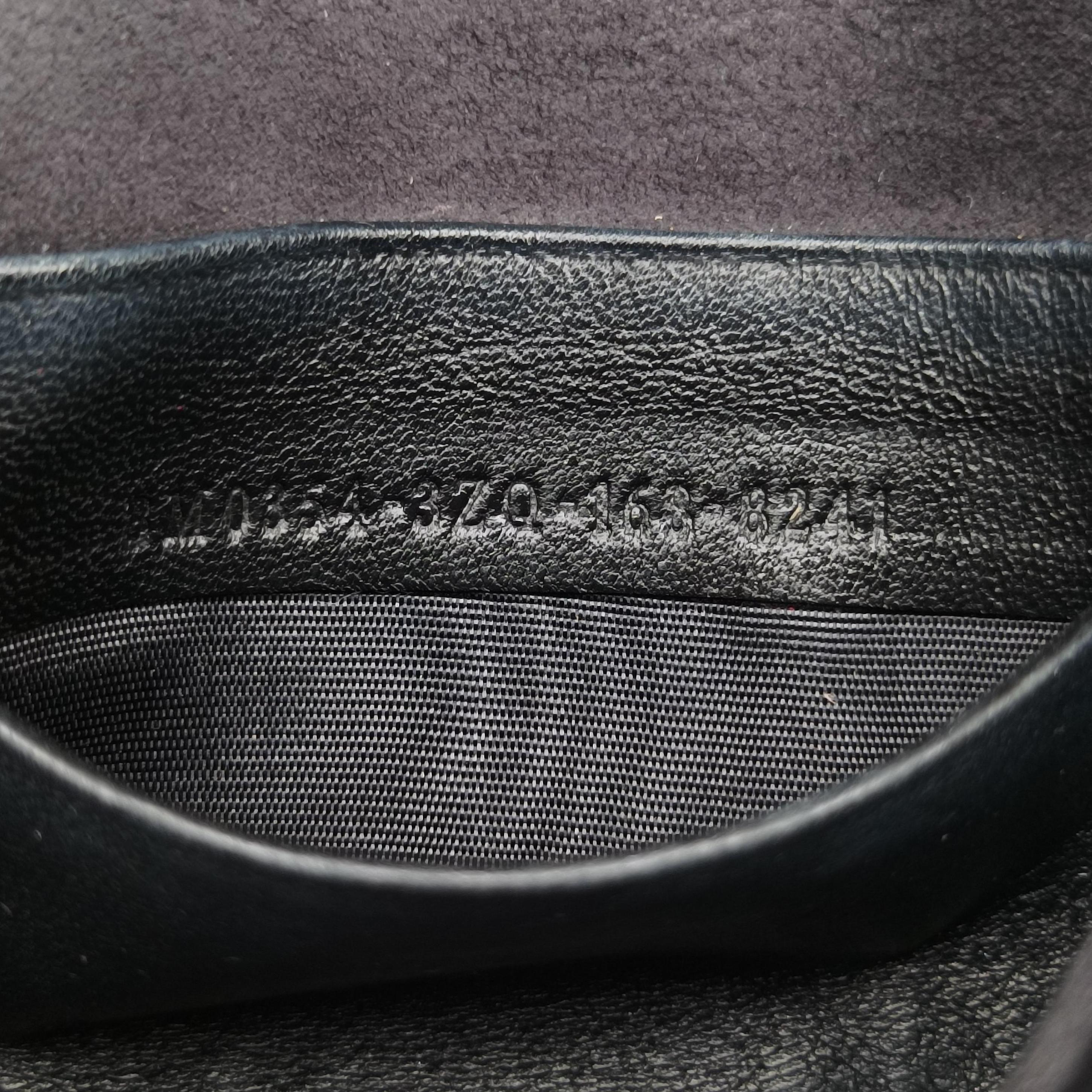 Pre-owned Fendi monster micro Baguette Black lambskin 8M0354 shoulderbag | stylenewstar
